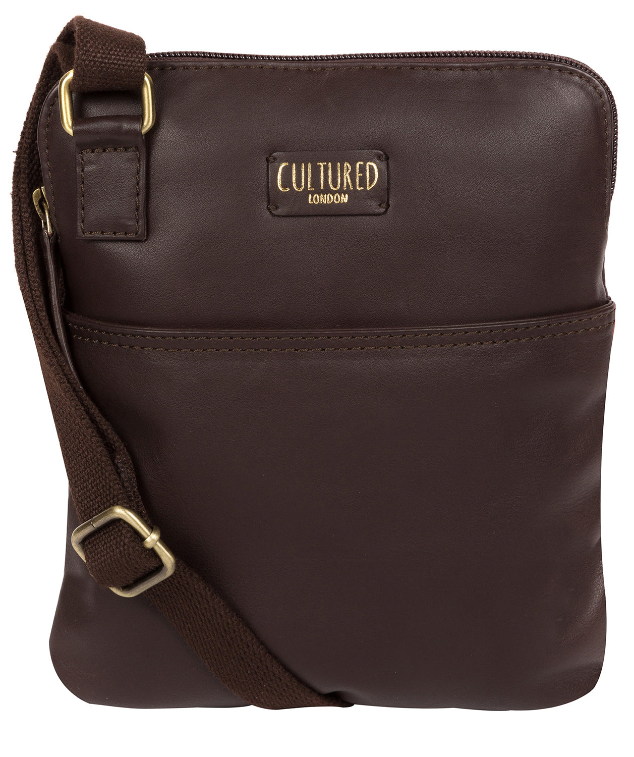 'Marqaux' Brown Leather Cross Body Bag image 1