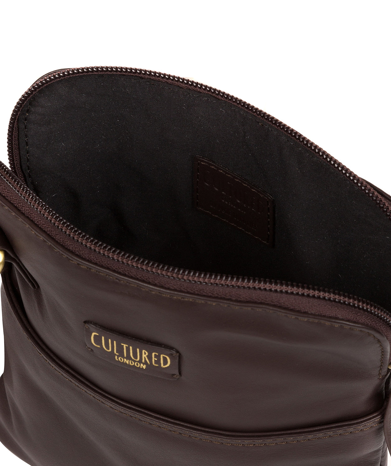 'Marqaux' Brown Leather Cross Body Bag image 4