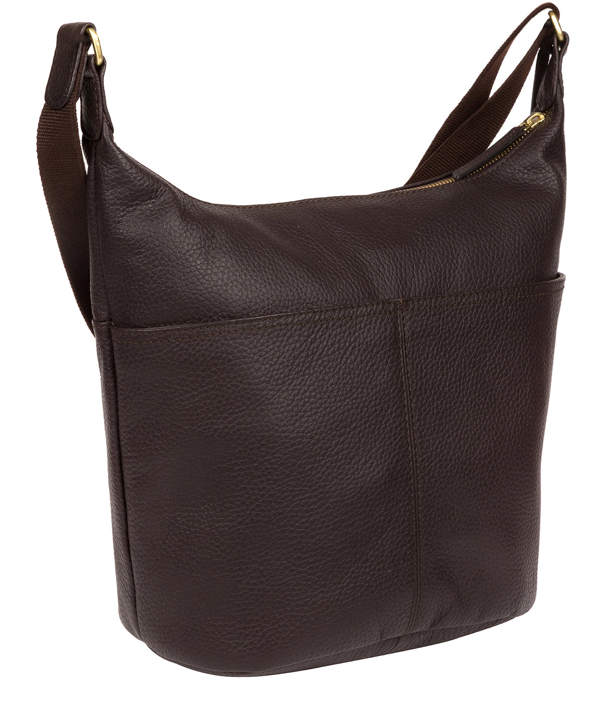 'Paula' Dark Chocolate Leather Cross Body Bag Pure Luxuries London