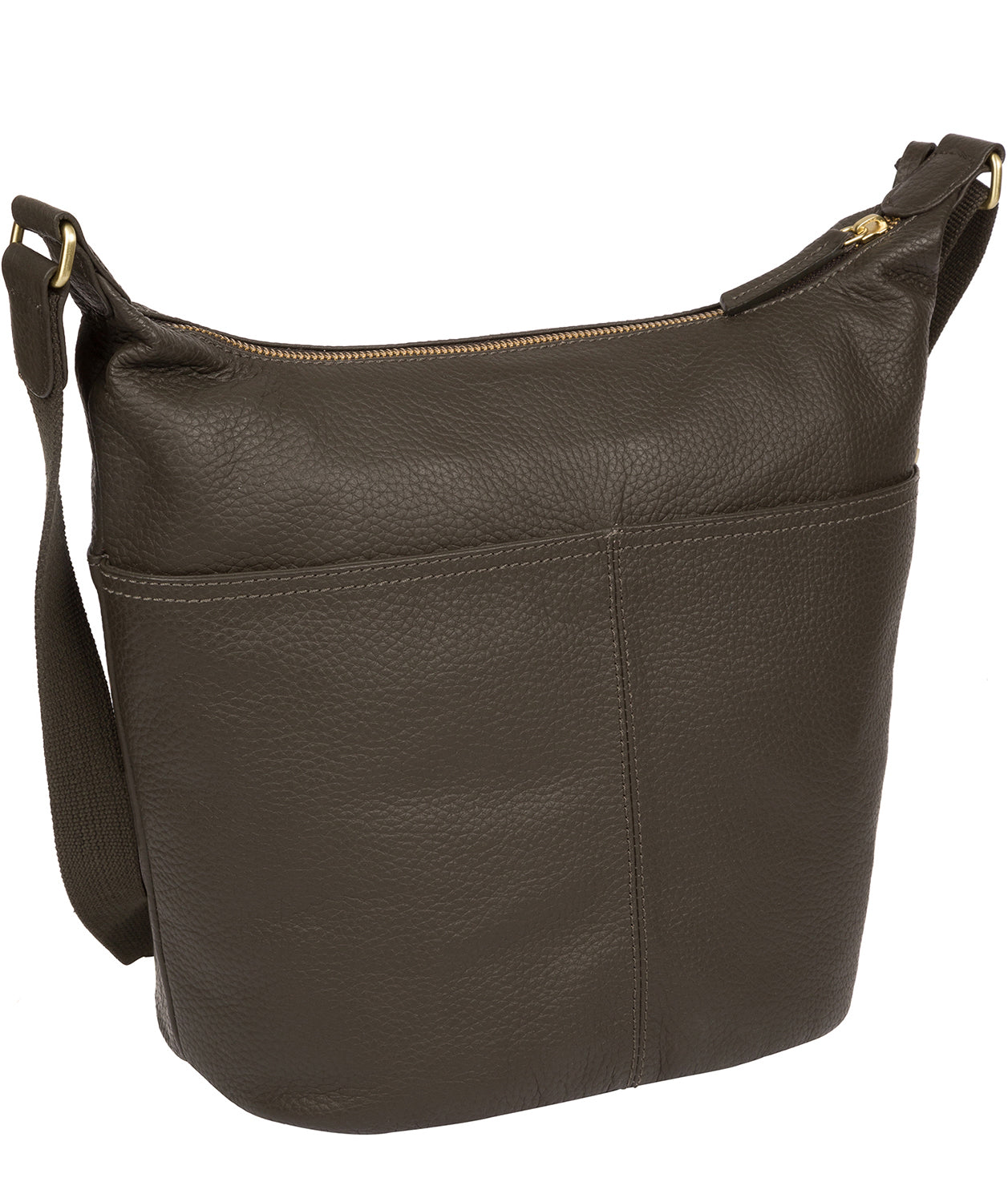 'Paula' Olive Leather Cross Body Bag Pure Luxuries London