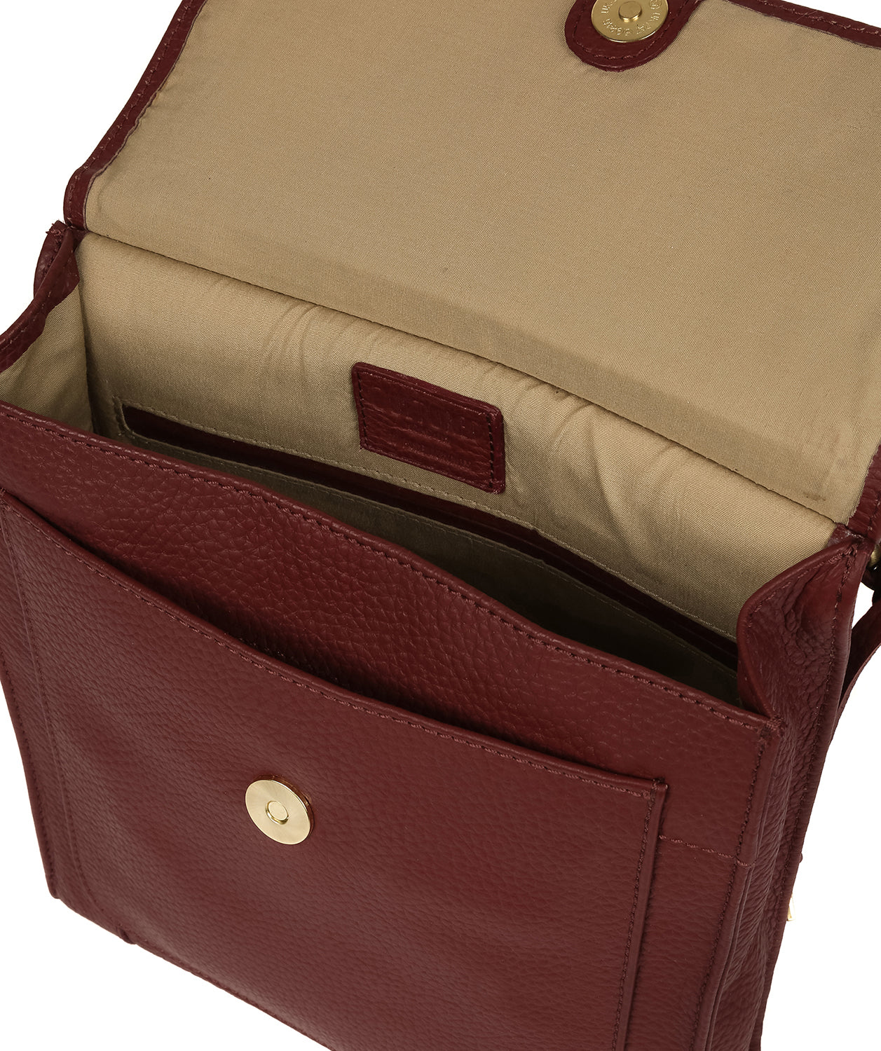 'Marie' Ruby Red Leather Cross Body Bag image 4