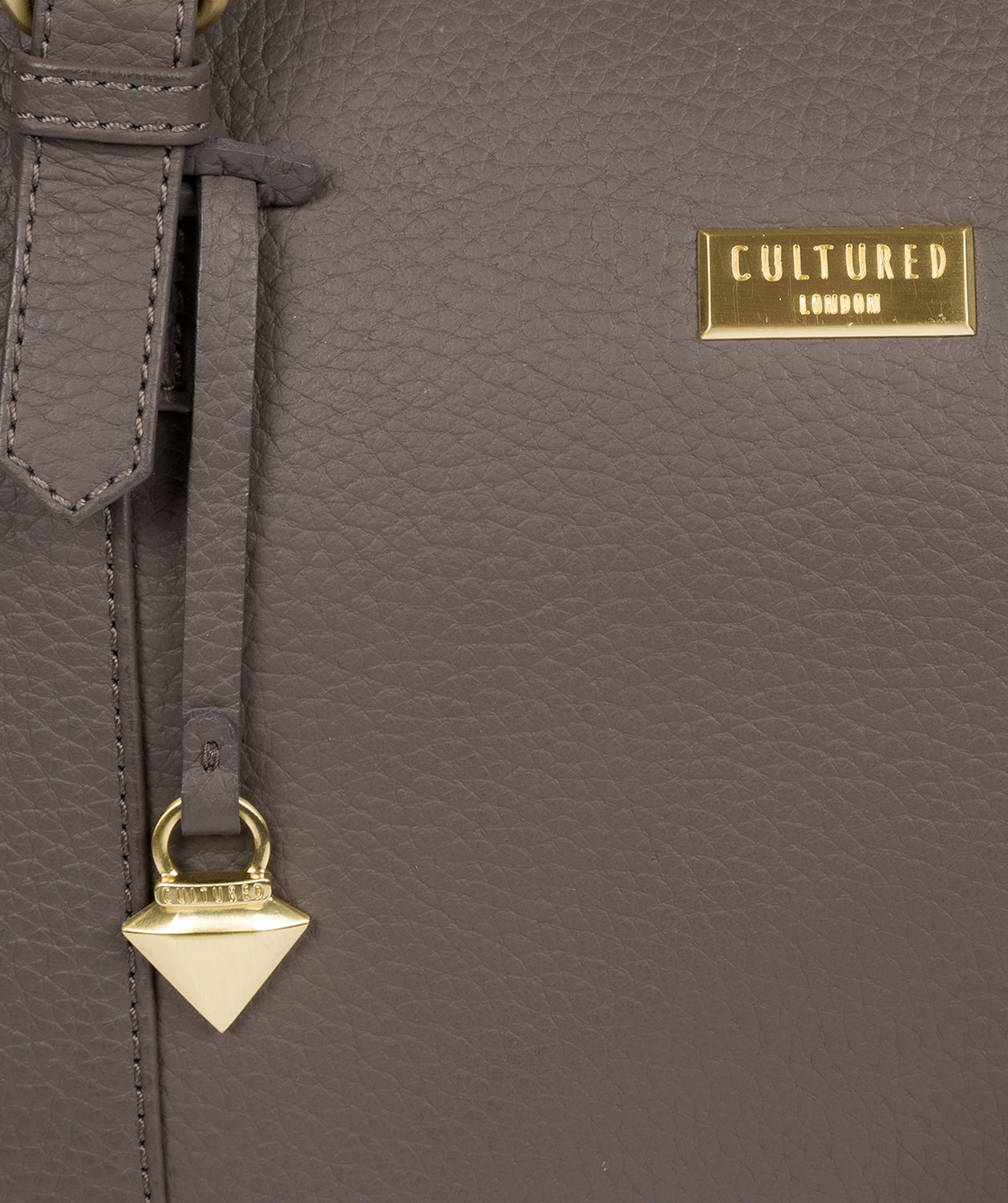 'Pippa' Grey Leather Tote Bag image 6