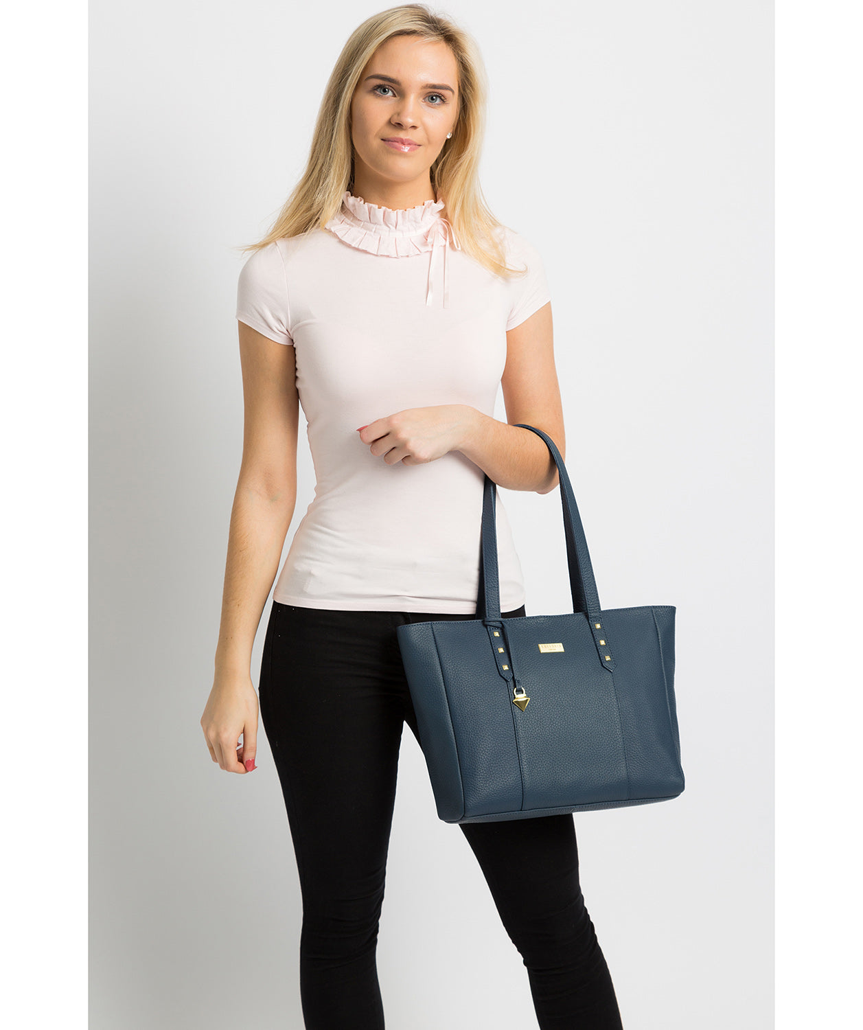 'Tabia' Denim Leather Tote Bag image 2