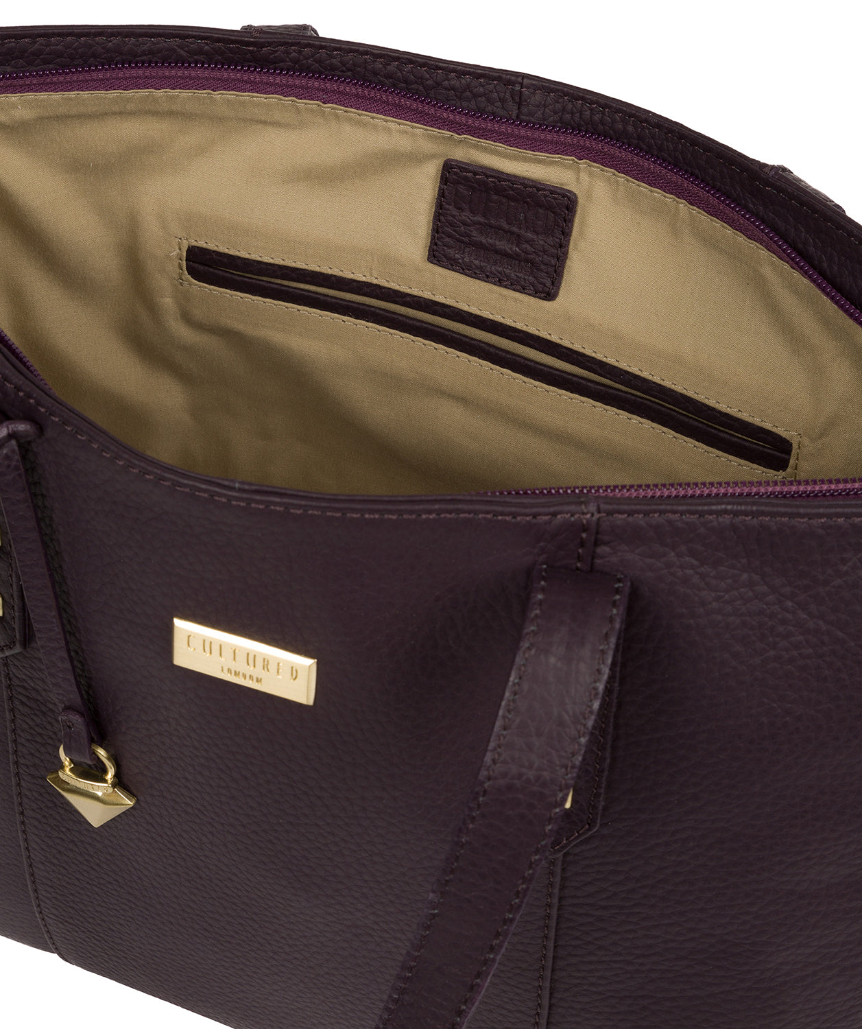 'Tabia' Fig Leather Tote Bag image 4