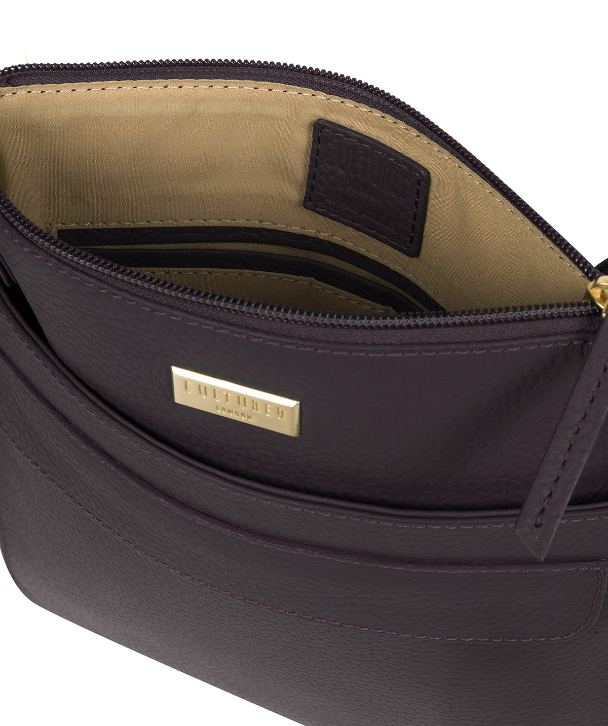 'Joan' Fig Leather Cross Body Bag image 4