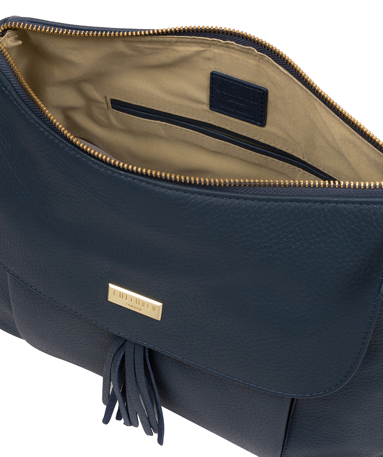 'Henriette' Denim Leather Shoulder Bag Pure Luxuries London