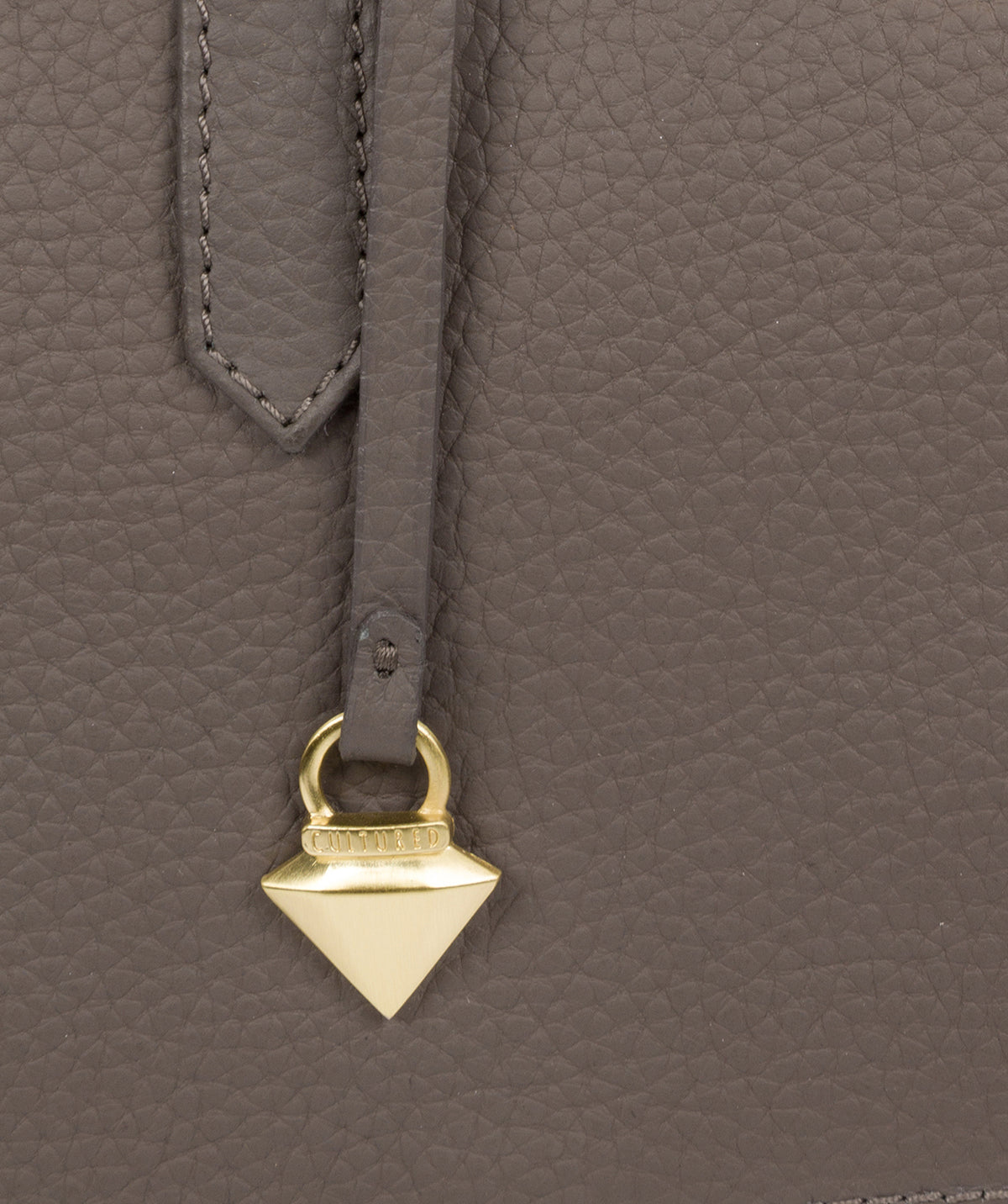 'Farah' Grey Leather Tote Bag image 5