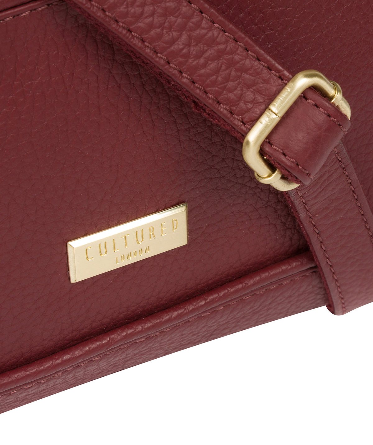 'Duana' Ruby Red Leather Shoulder Bag Pure Luxuries London