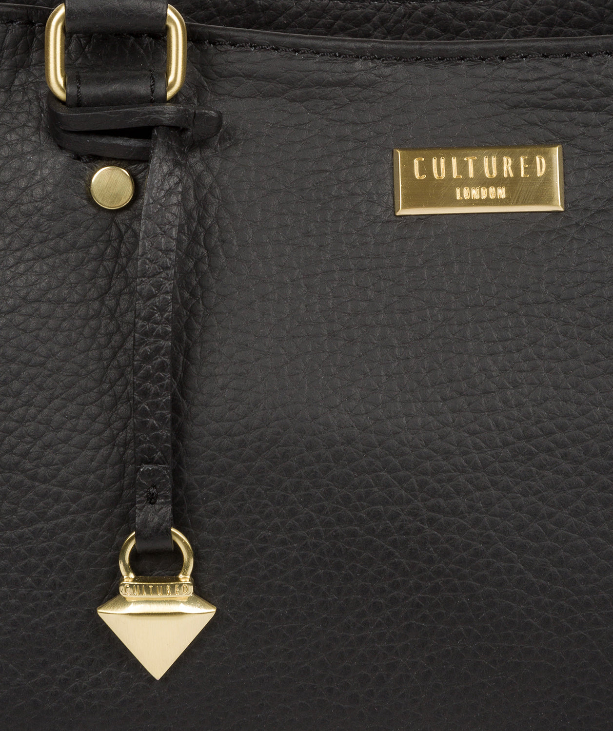 'Kiona' Black Leather Handbag Pure Luxuries London