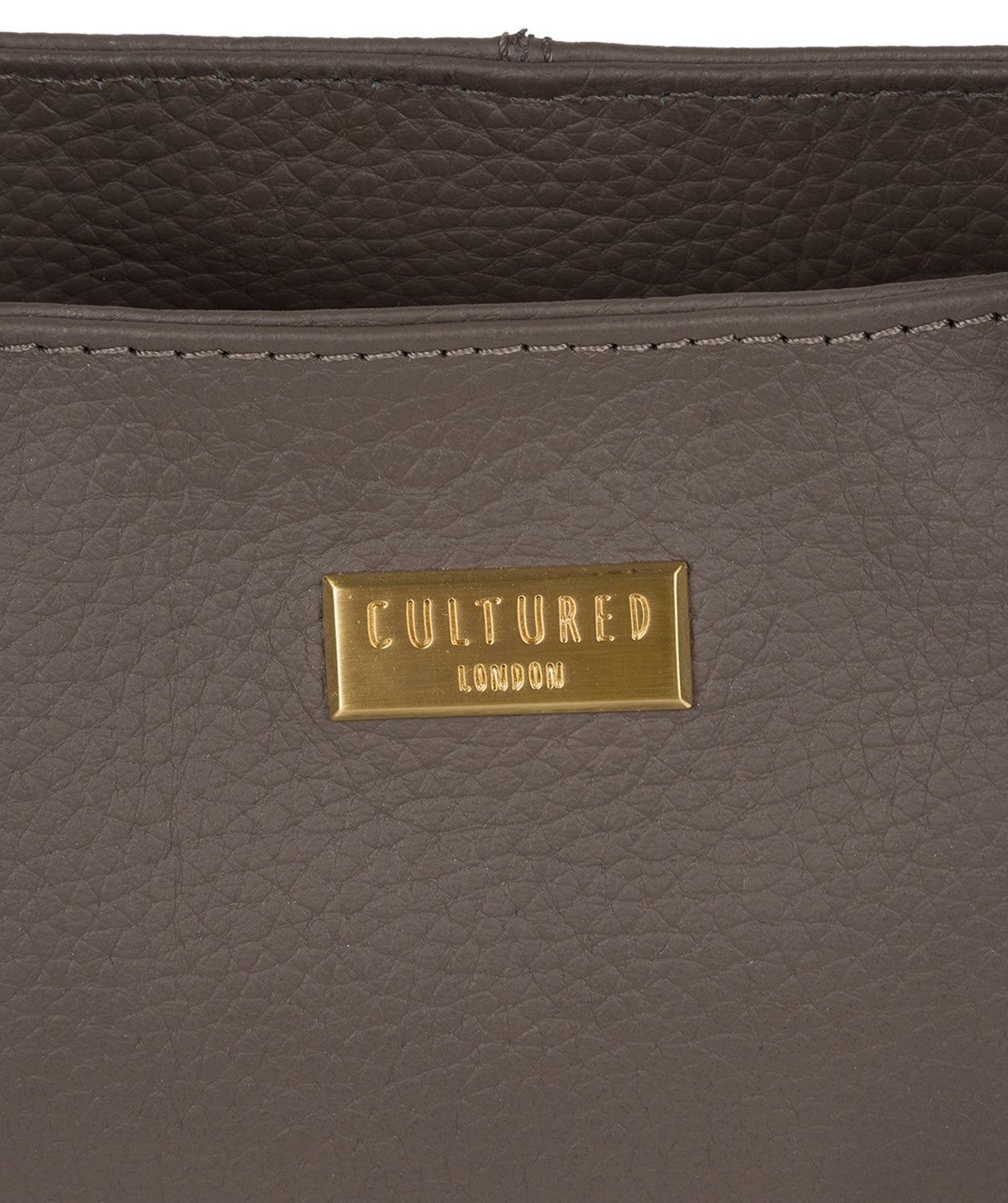 'Kiona' Grey Leather Handbag image 6