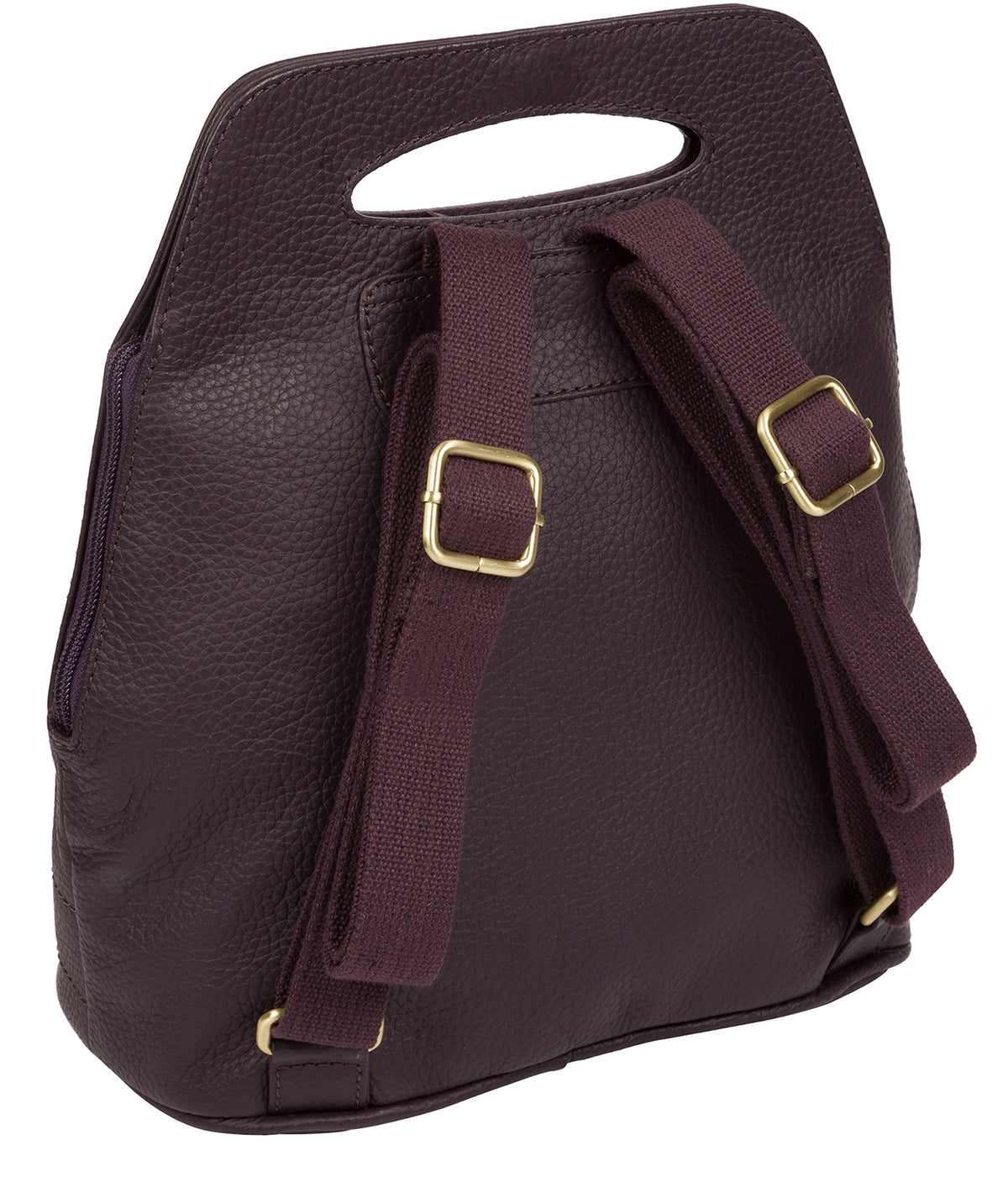 'Priya' Fig Leather Backpack Pure Luxuries London