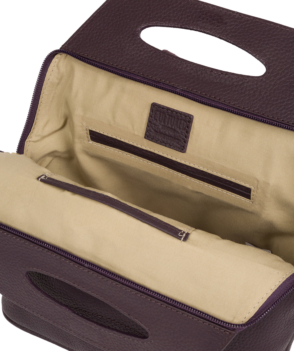 'Priya' Fig Leather Backpack Pure Luxuries London