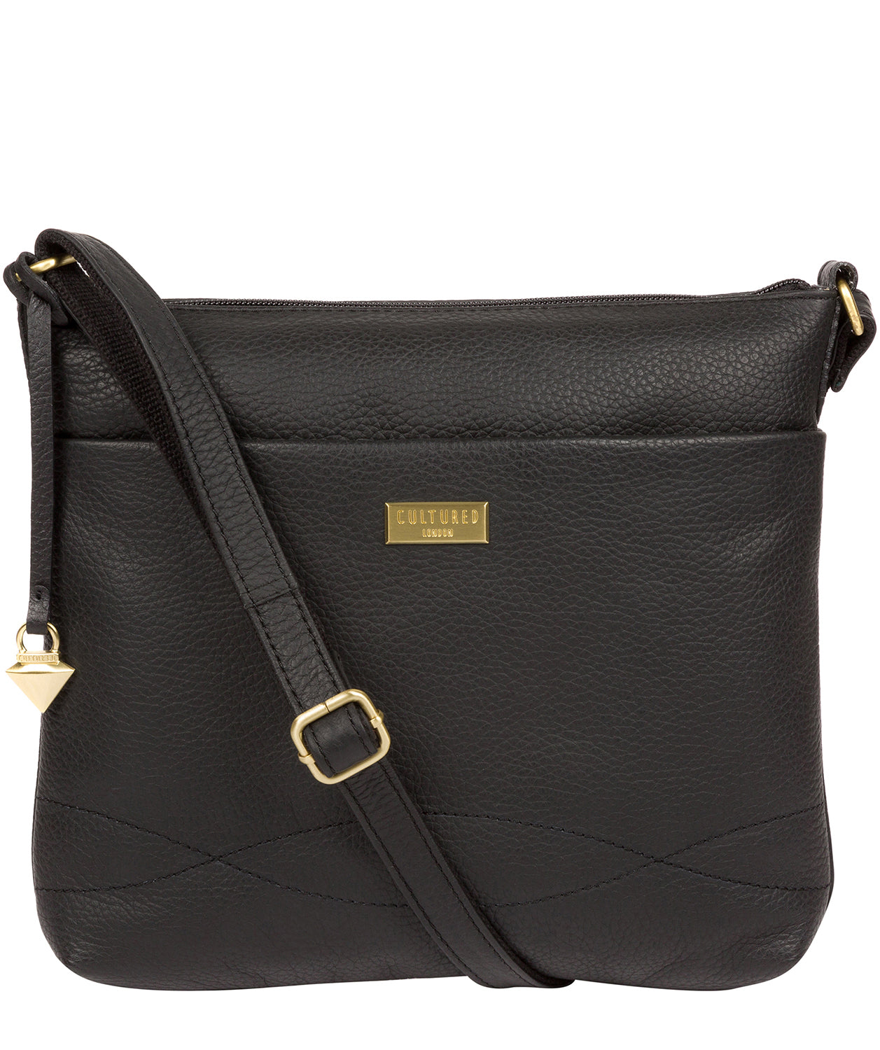 'Gianna' Black Leather Cross Body Bag image 1