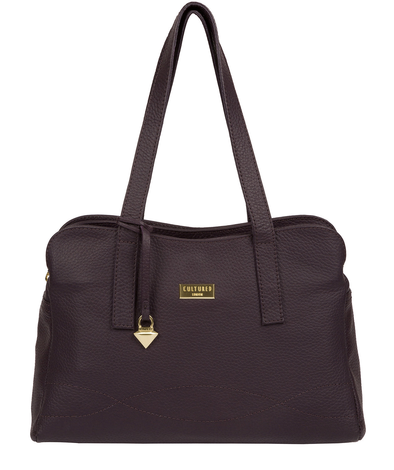 'Liana' Fig Leather Handbag image 1