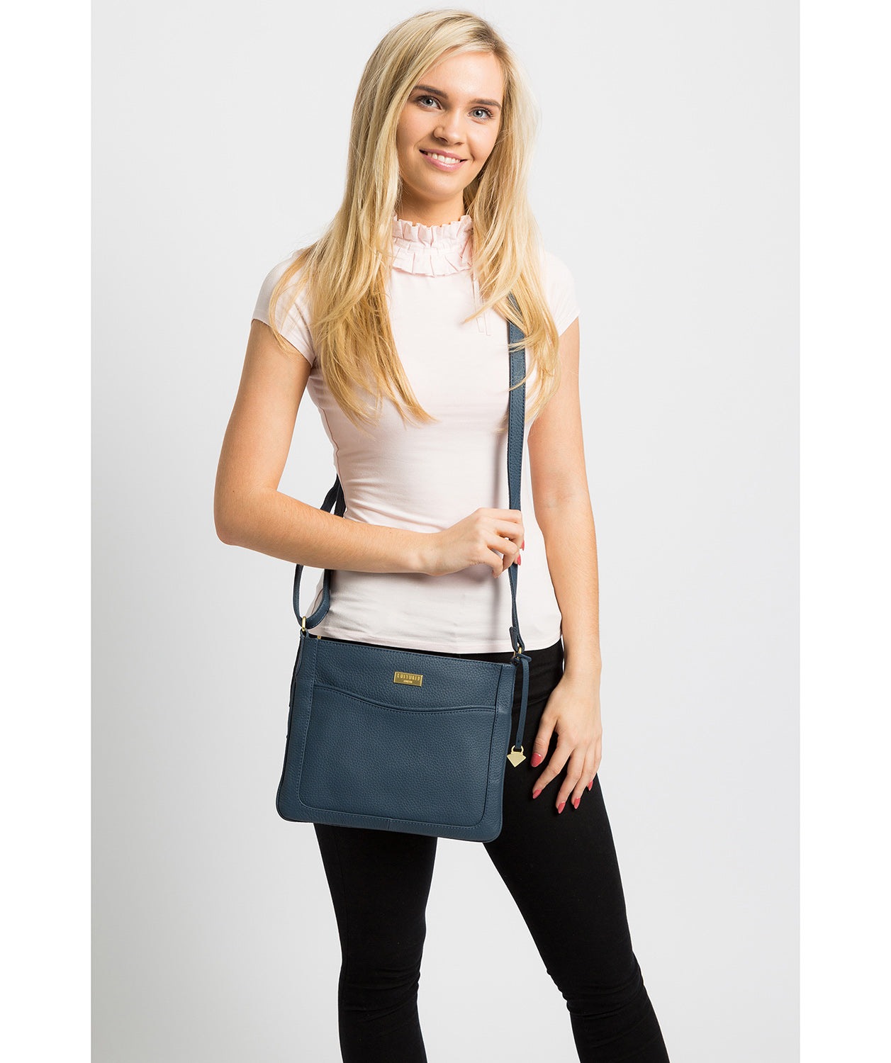 'Mireya' Denim Leather Cross Body Bag image 2