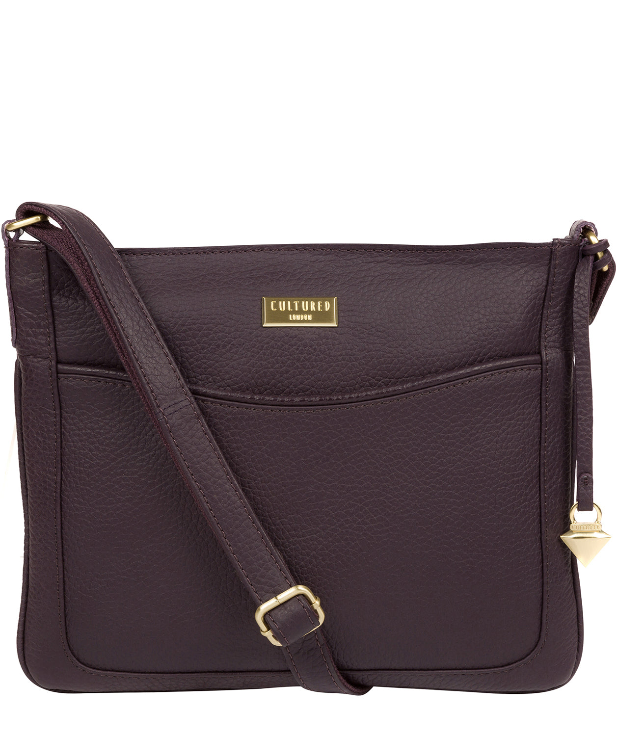 'Mireya' Fig Leather Cross Body Bag image 1