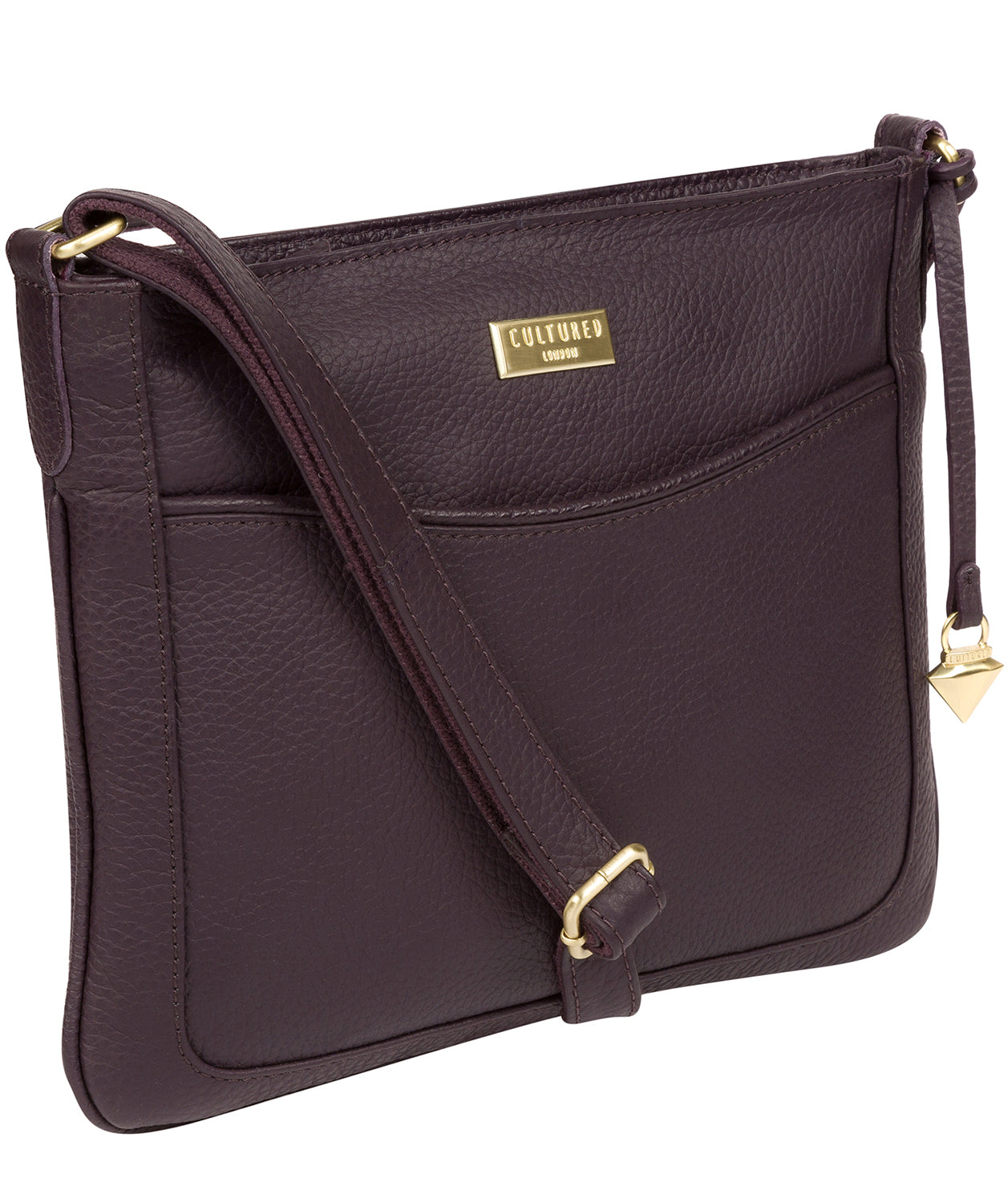 'Mireya' Fig Leather Cross Body Bag image 6
