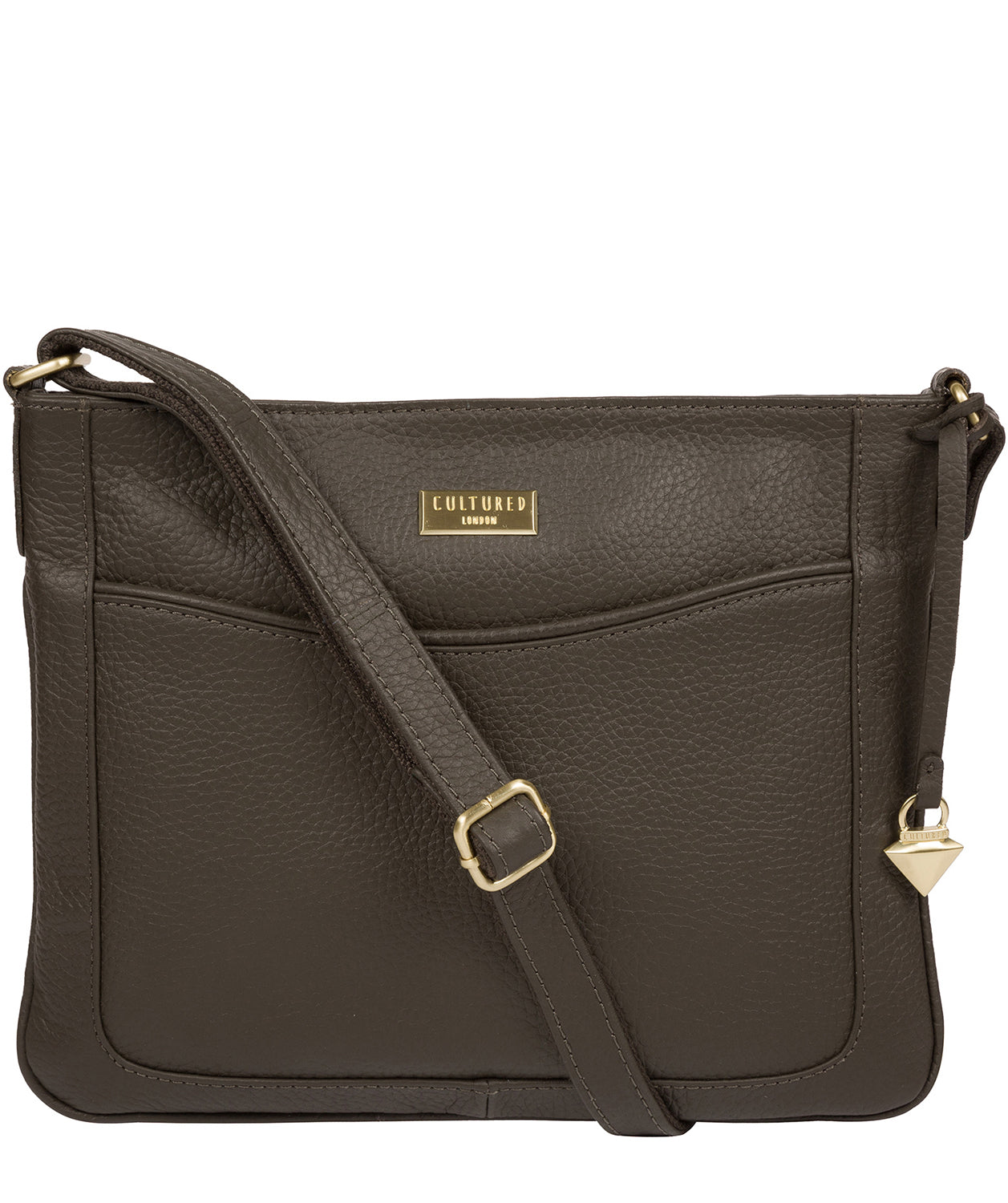 'Mireya' Olive Leather Cross Body Bag image 1