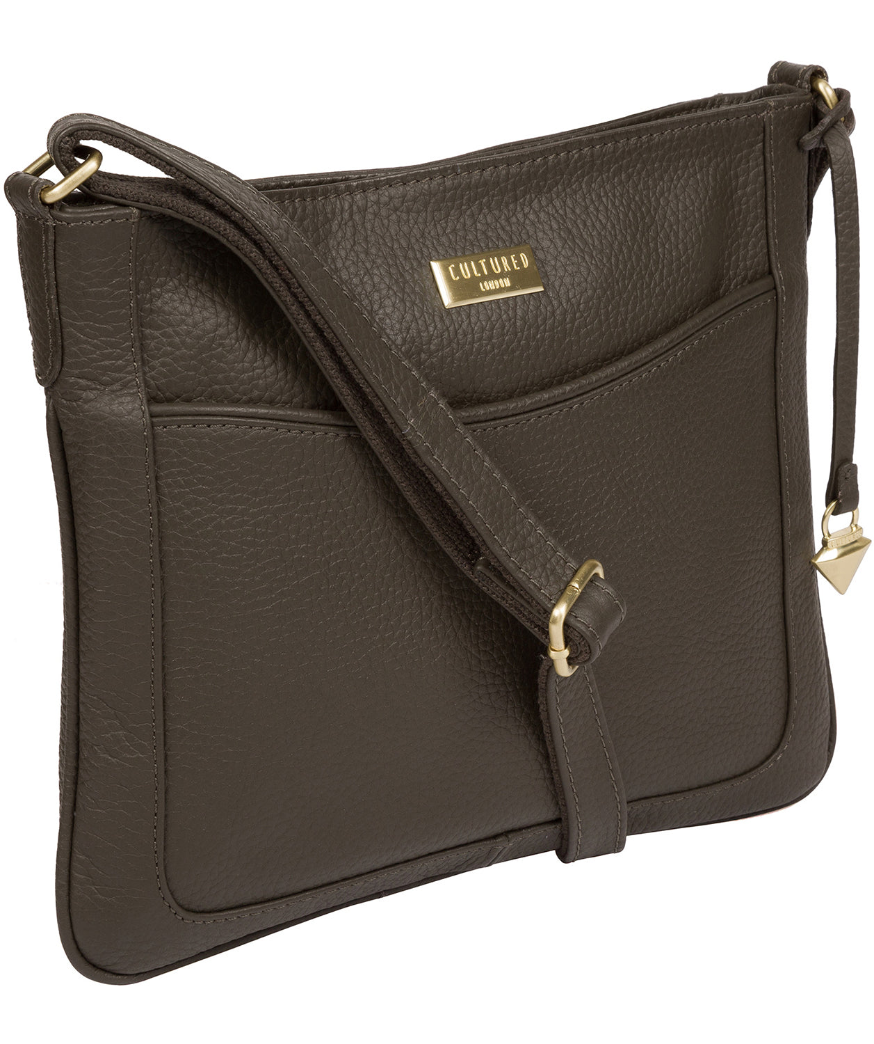 'Mireya' Olive Leather Cross Body Bag image 3