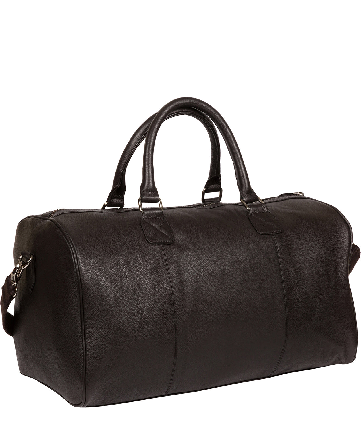 'Club' Dark Brown Leather Holdall image 3