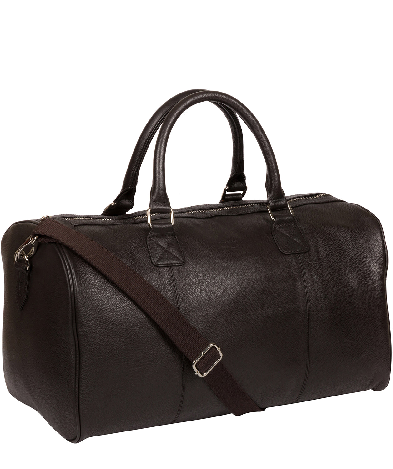 'Club' Dark Brown Leather Holdall image 5