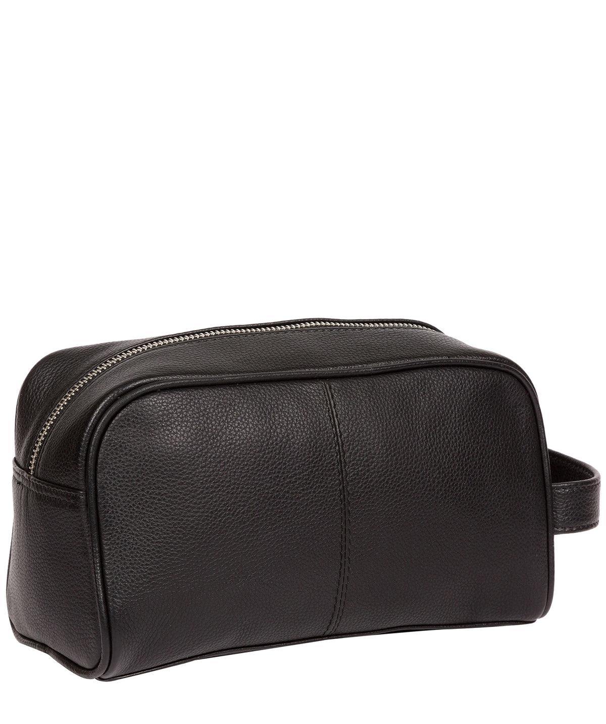 'Spader' Black Leather Washbag image 3