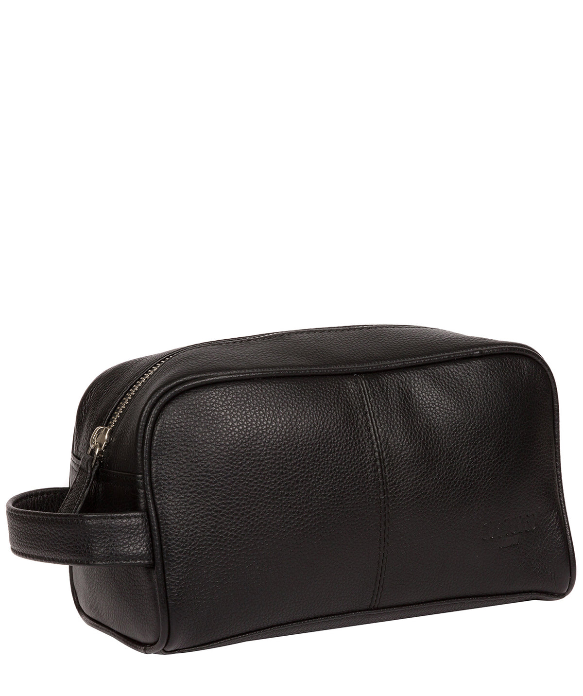 'Spader' Black Leather Washbag image 5