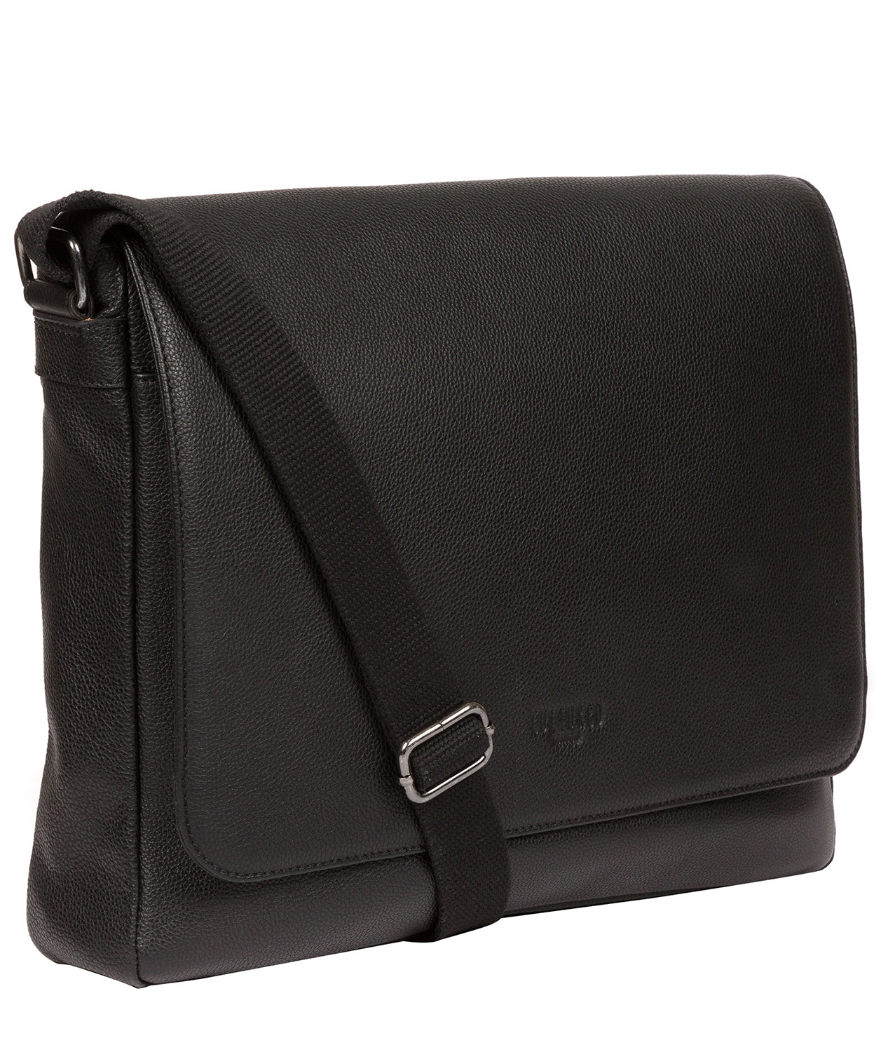 'Rory' Black Leather Messenger Bag image 5