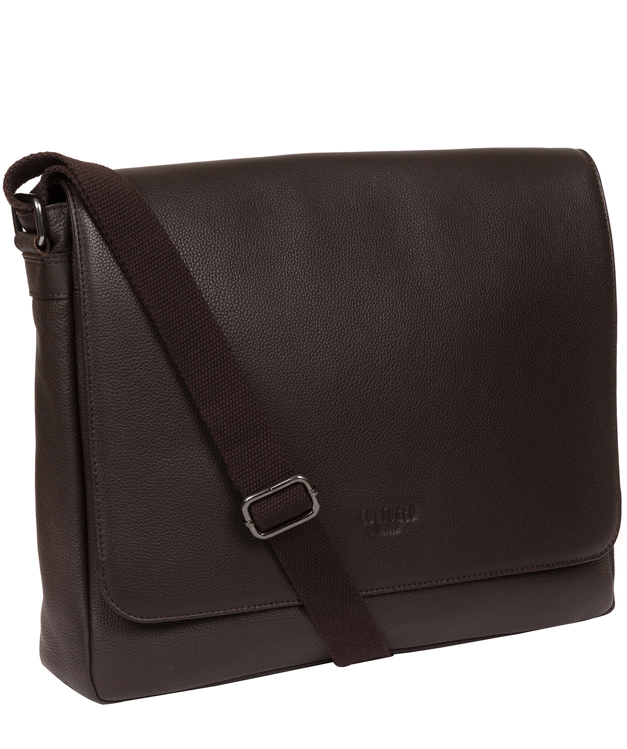 'Rory' Brown Leather Messenger Bag image 5
