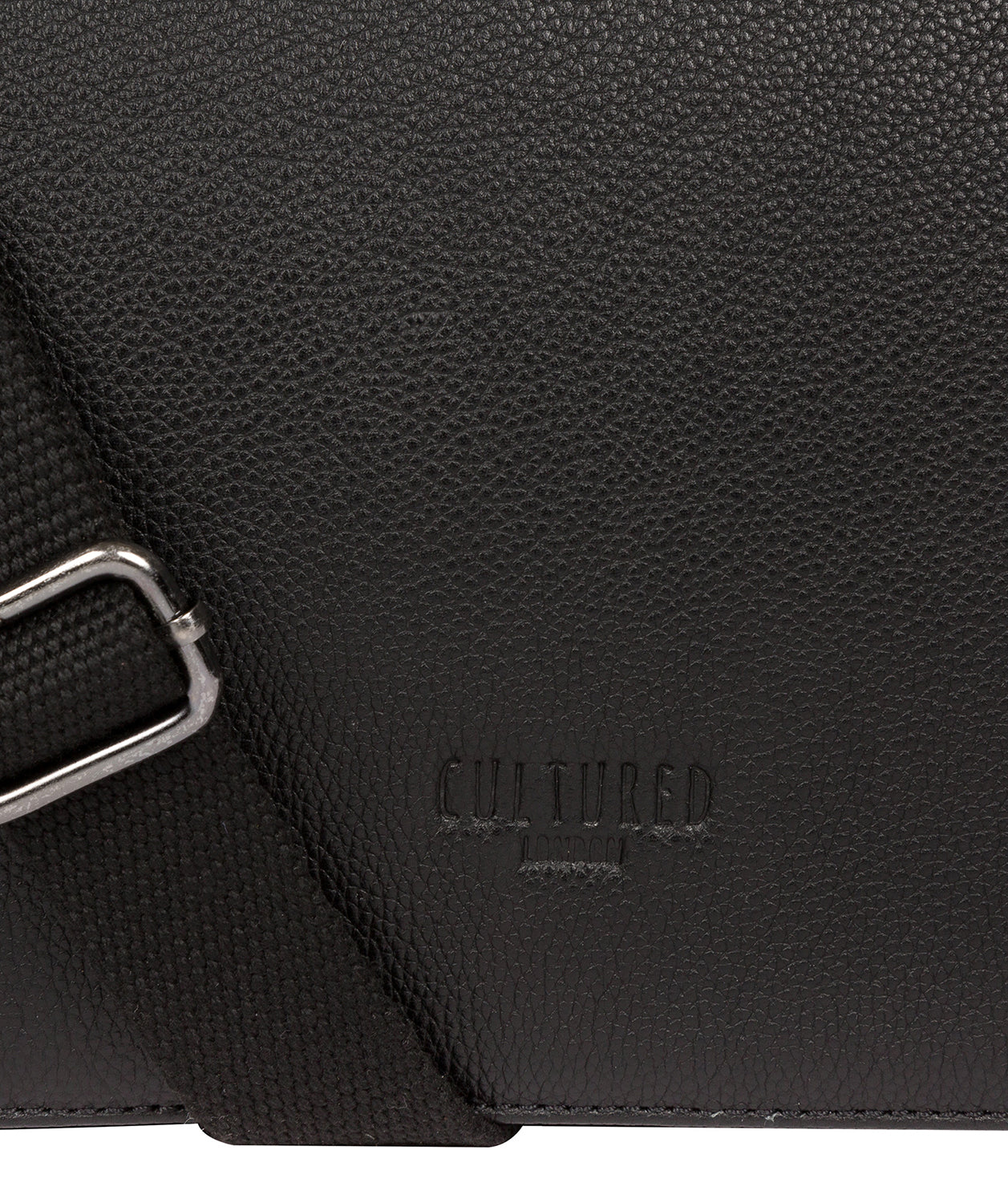 'Marv' Black Leather Messenger Bag image 6