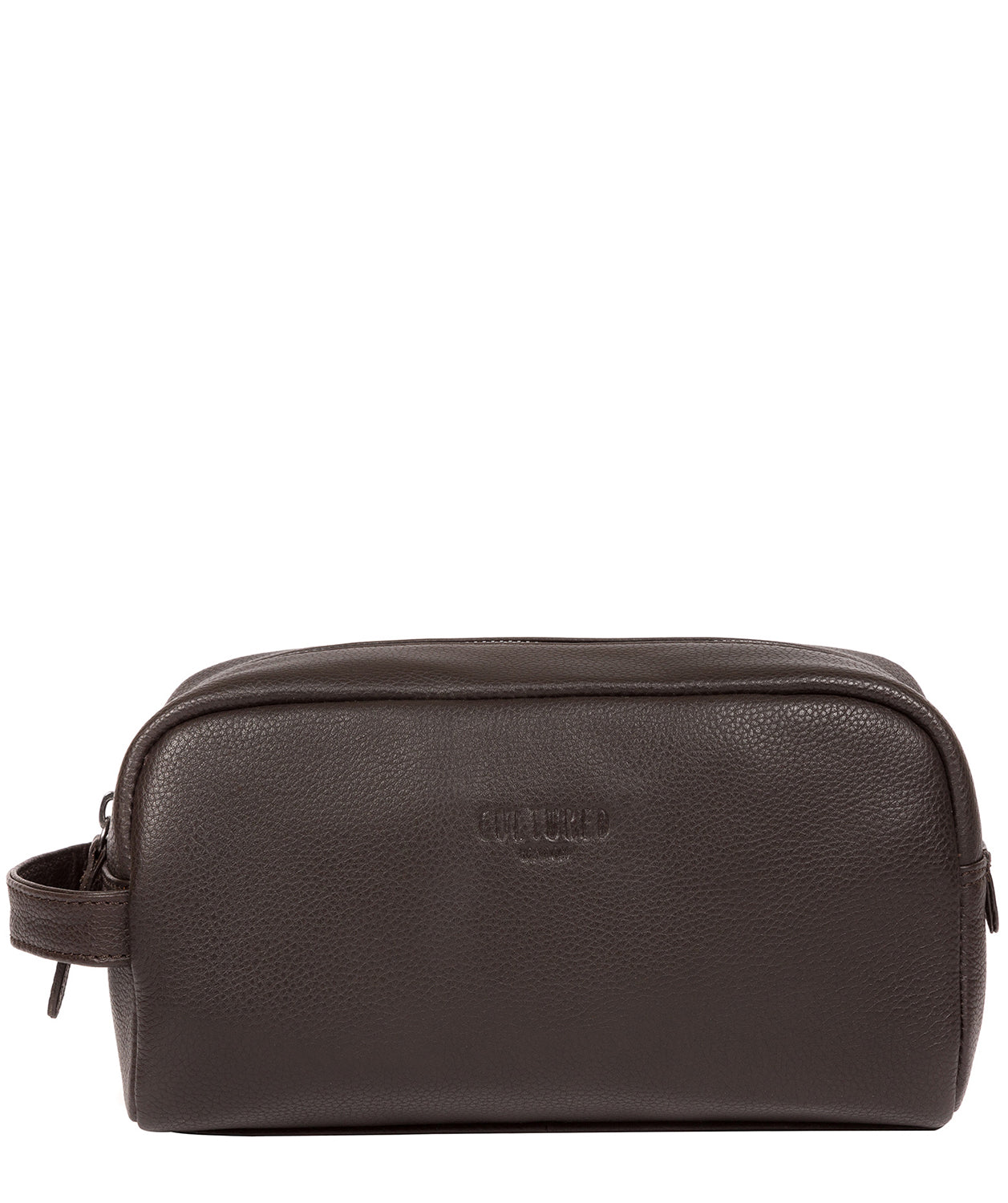 'Sail' Brown Leather Washbag image 1