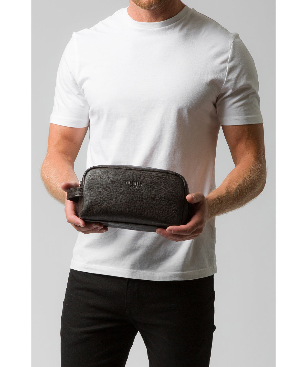 'Sail' Brown Leather Washbag image 2