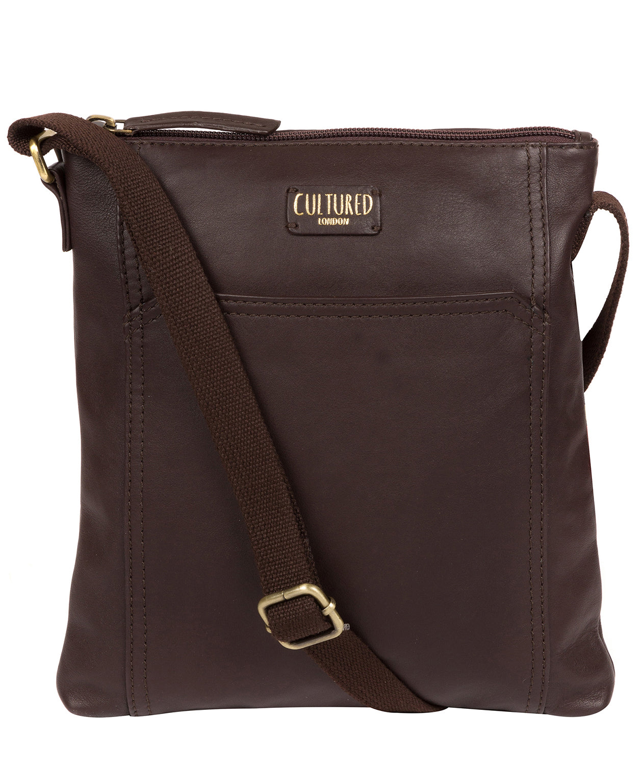 'Lucie' Brown Leather Cross Body Bags Pure Luxuries London