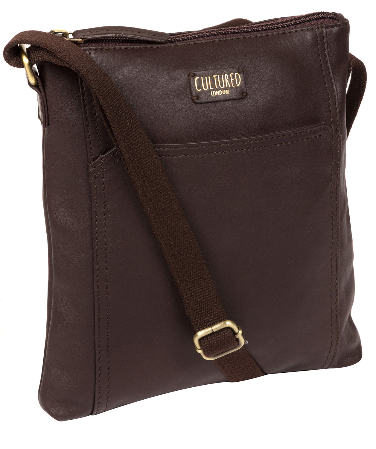'Lucie' Brown Leather Cross Body Bags Pure Luxuries London