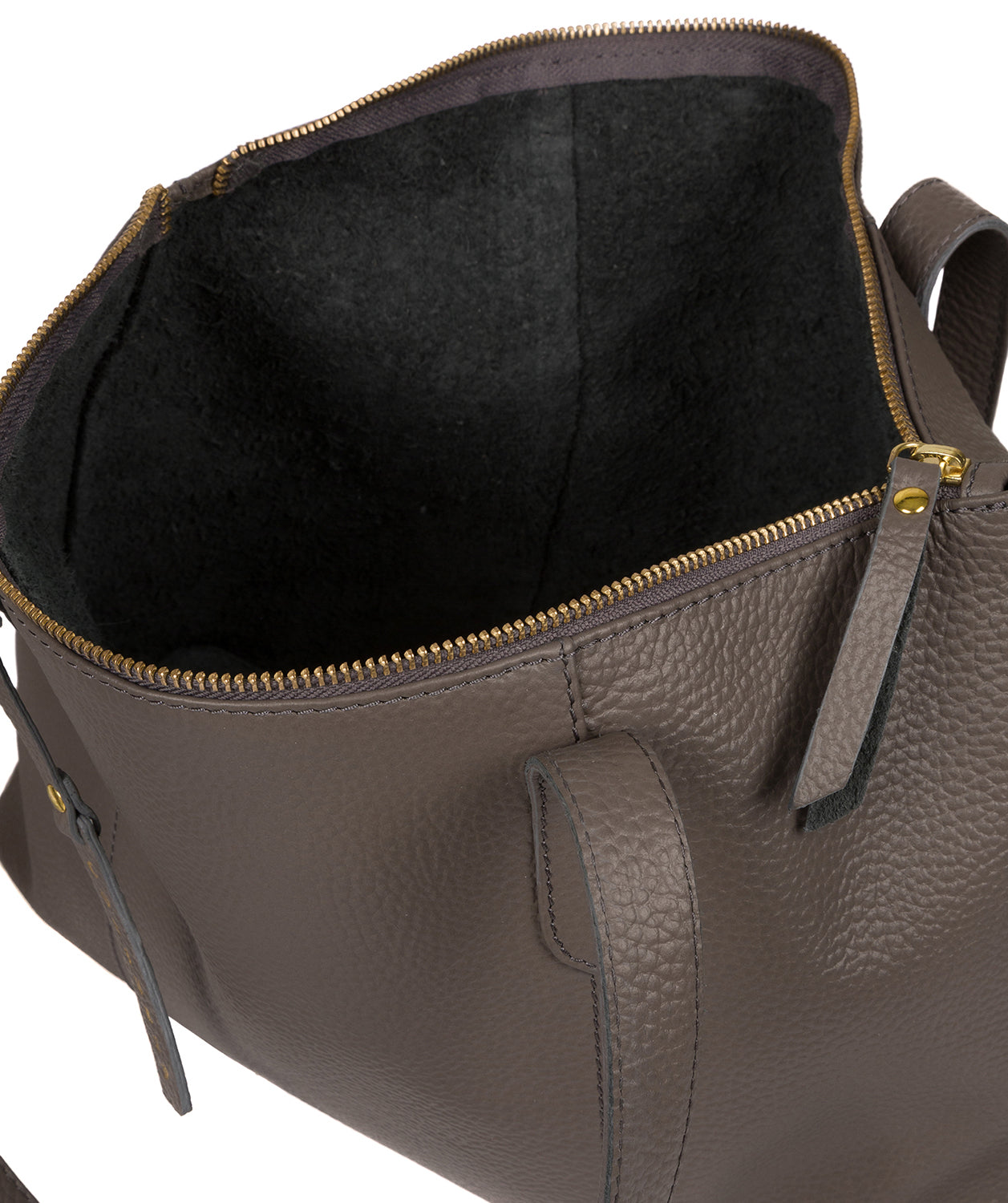 'Ombra' Silver Grey Leather Tote Bag Pure Luxuries London