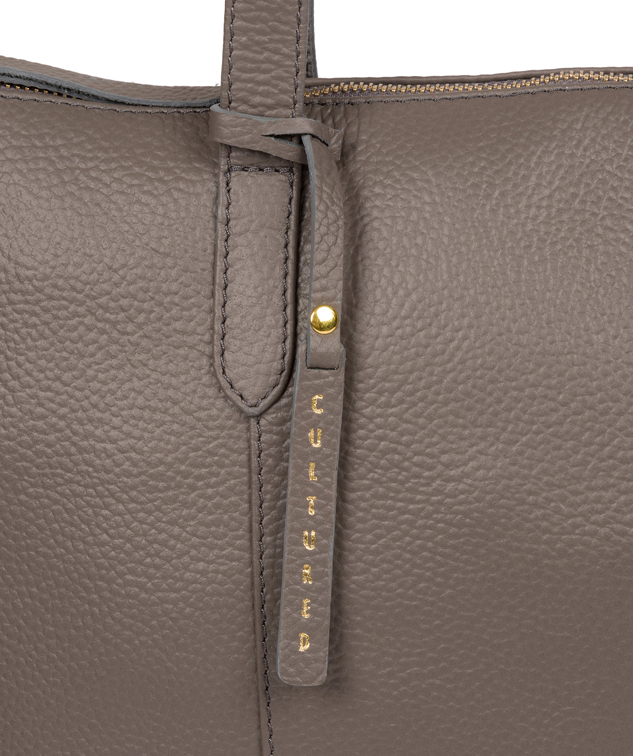 'Ombra' Silver Grey Leather Tote Bag Pure Luxuries London