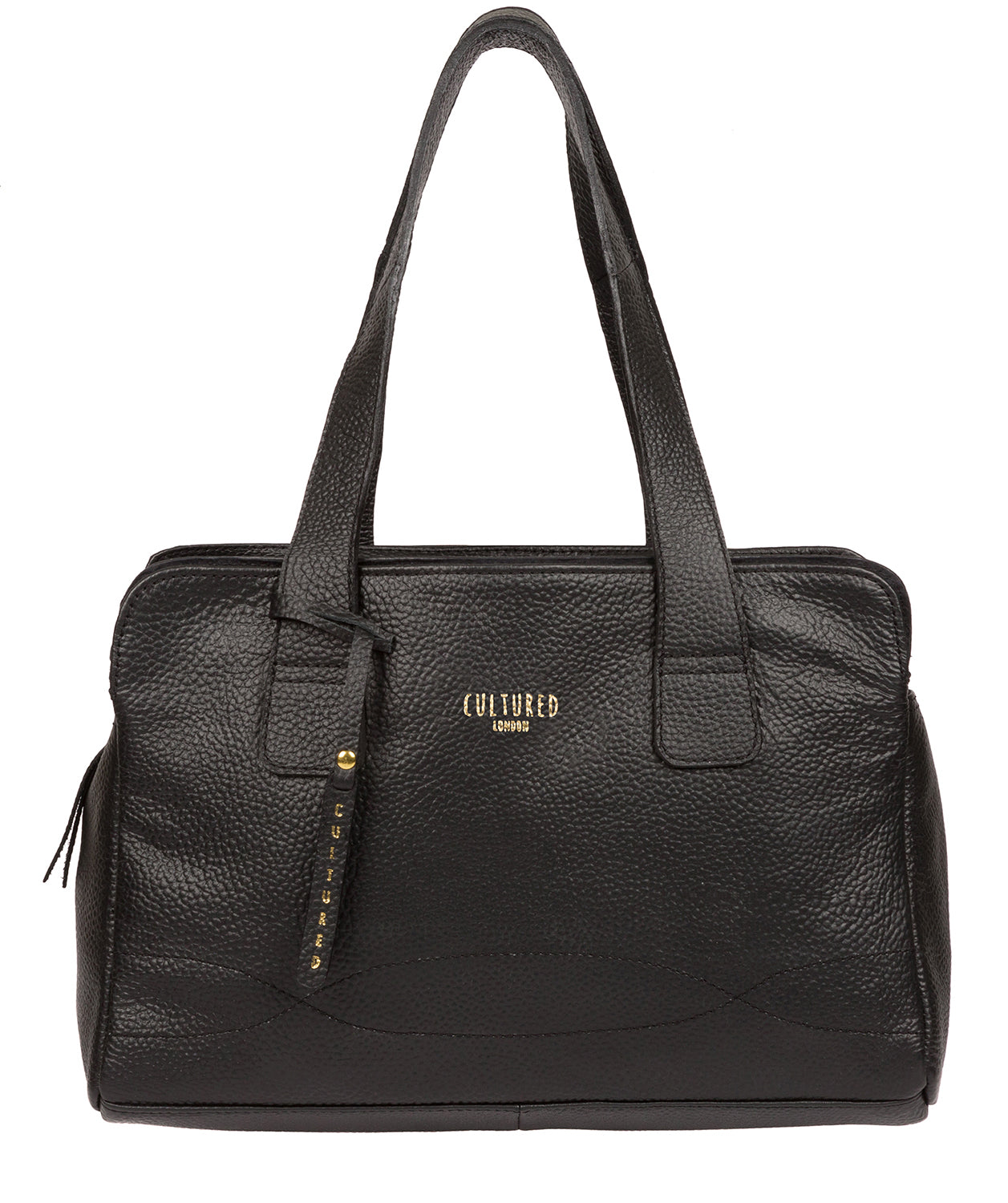 'Sabrina' Black Leather Handbag Pure Luxuries London