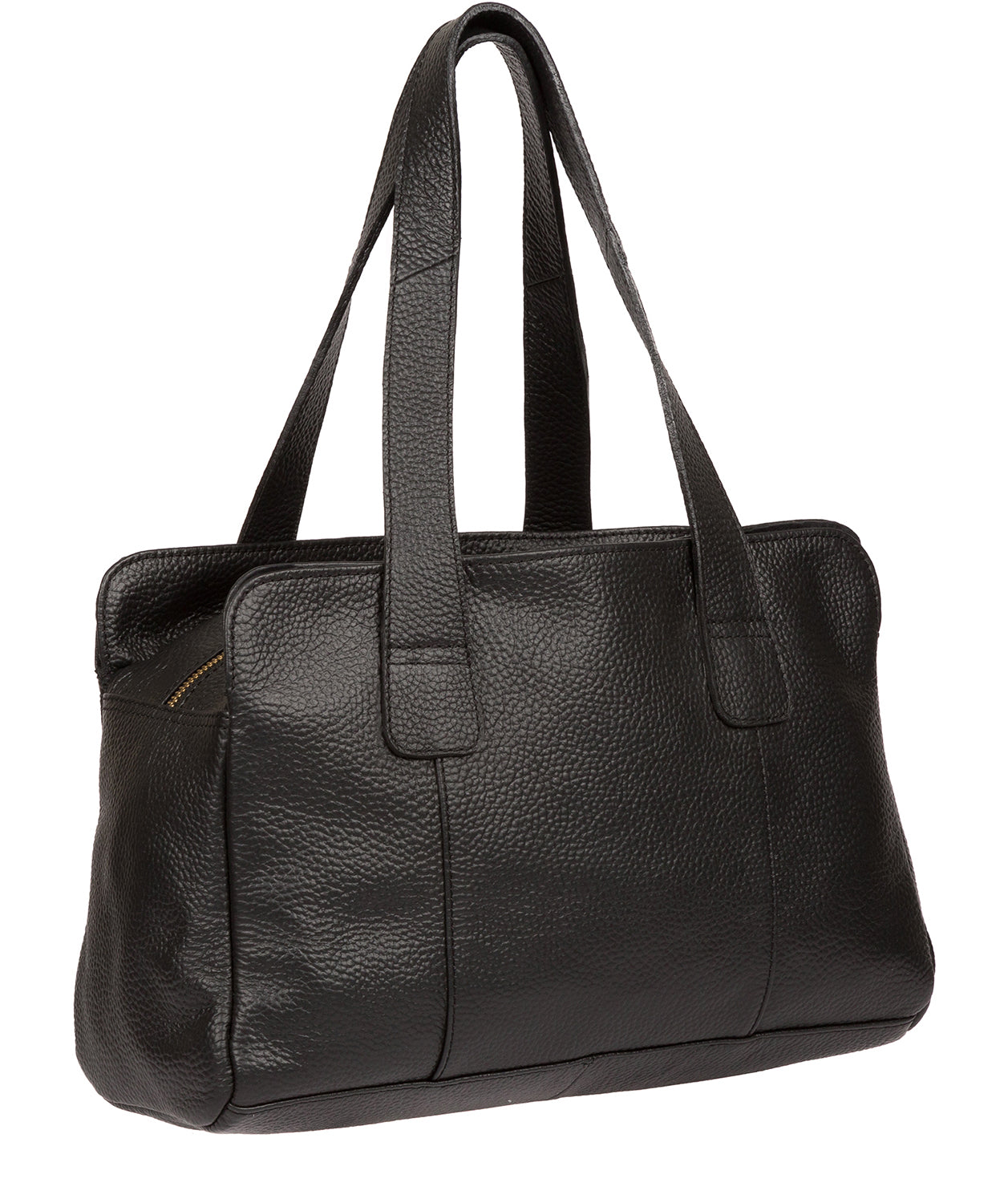 'Sabrina' Black Leather Handbag Pure Luxuries London