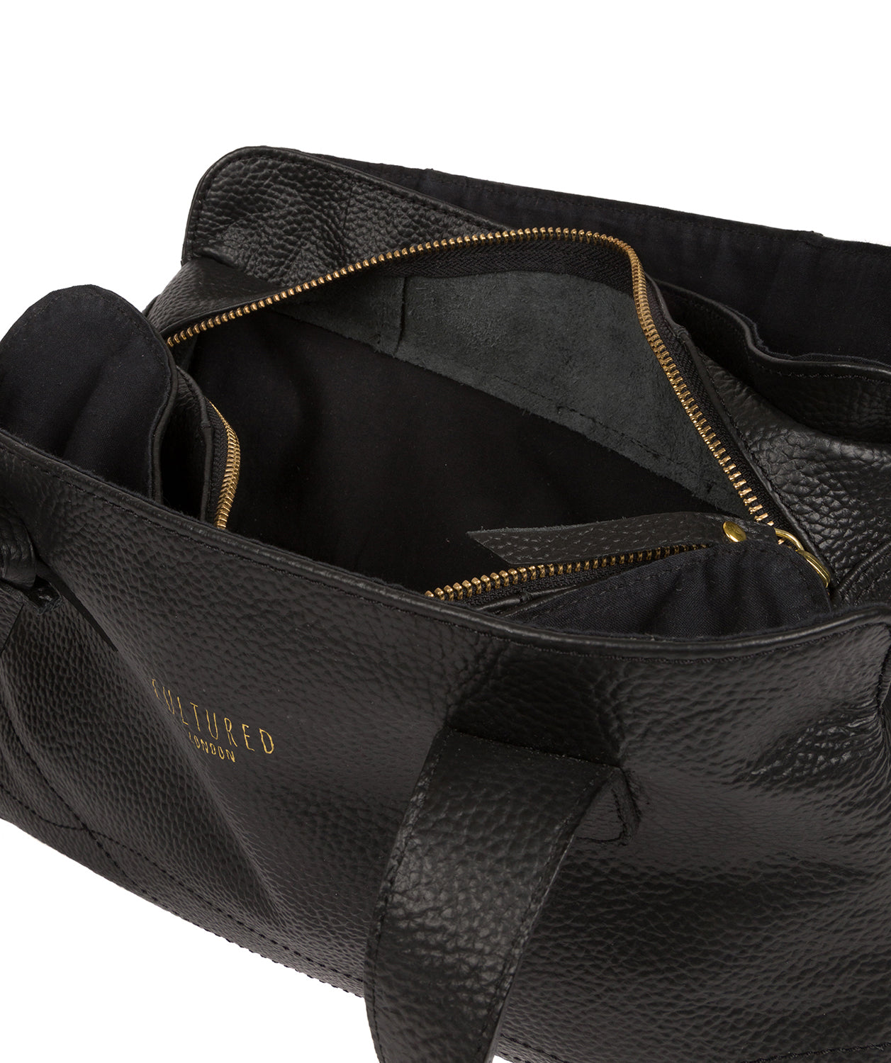 'Sabrina' Black Leather Handbag Pure Luxuries London