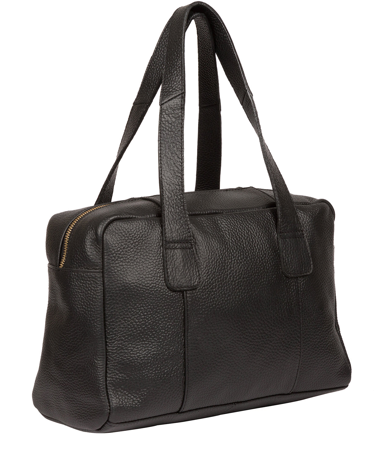 'Saldana' Black Leather Handbag Pure Luxuries London