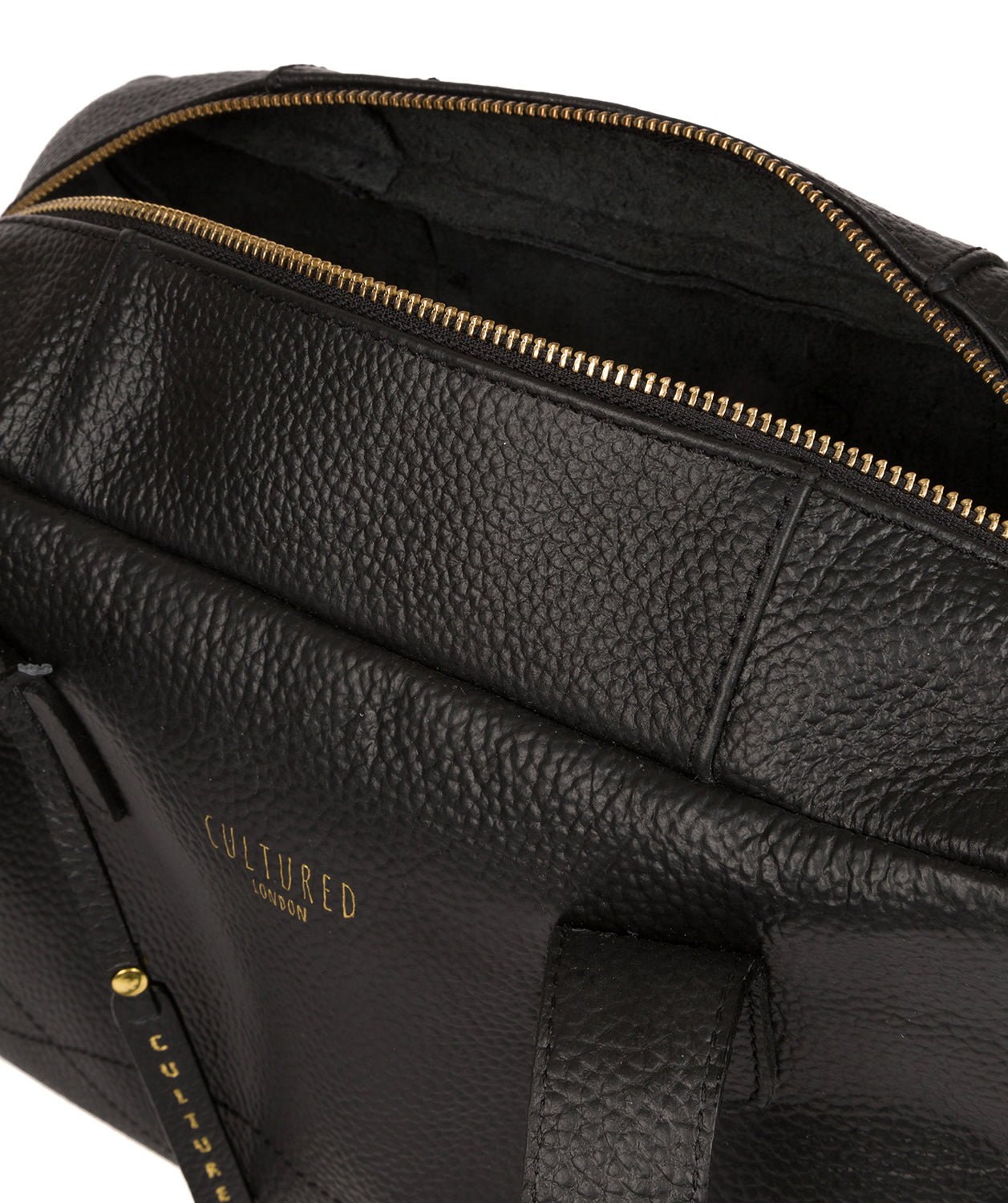 'Saldana' Black Leather Handbag Pure Luxuries London