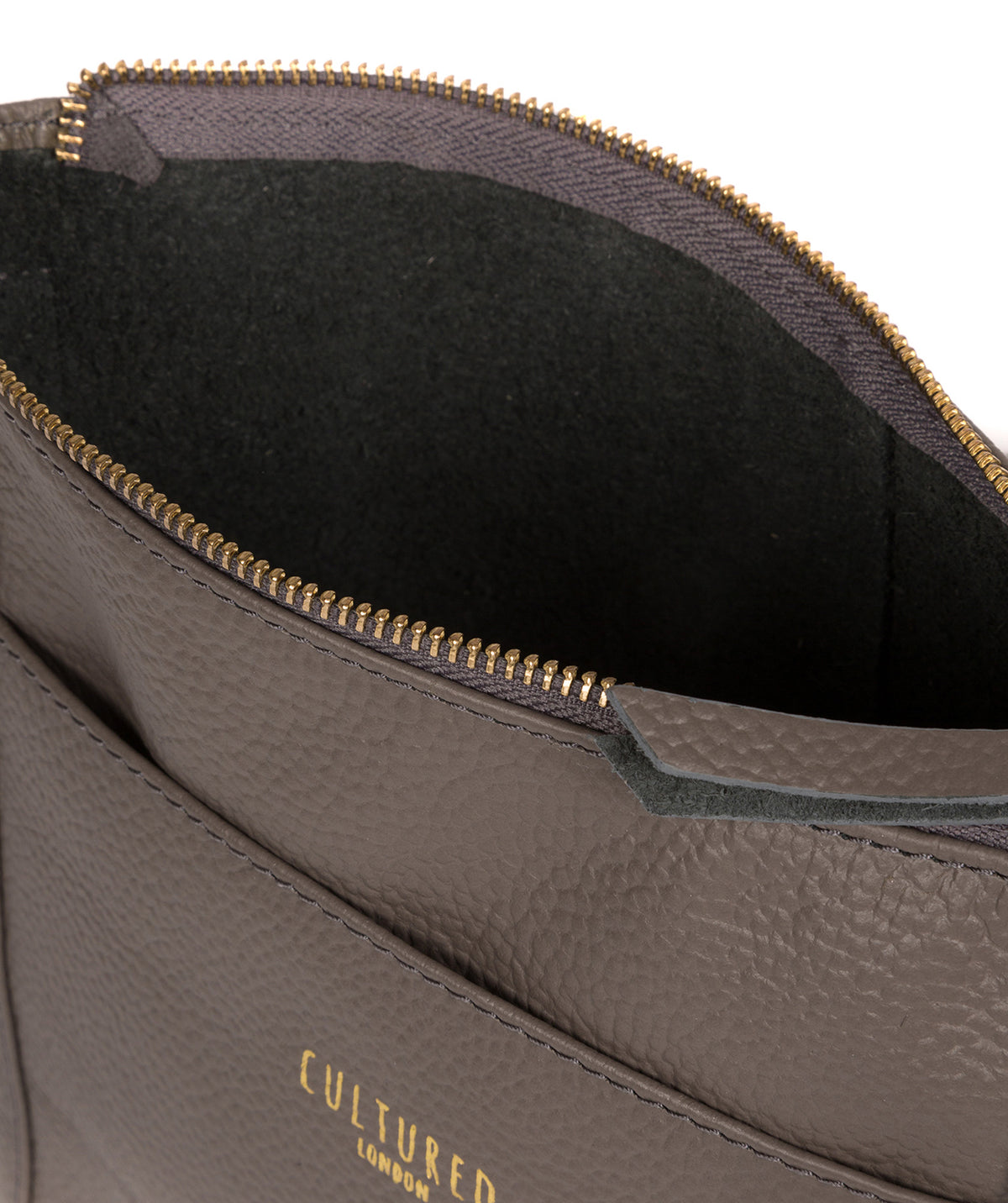 'Jenny' Silver Grey Leather Cross Body Bag image 4