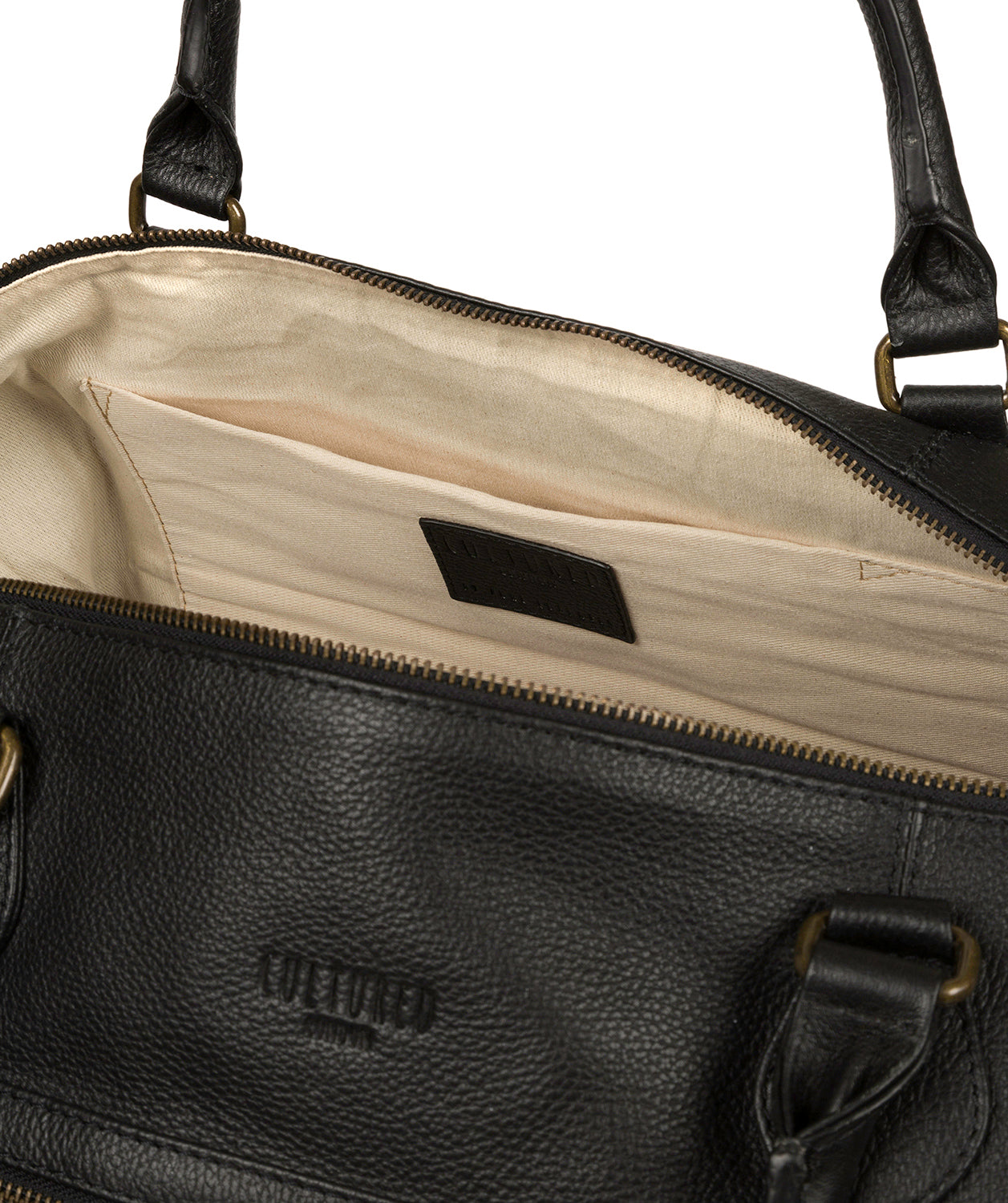 'Harbour' Black Leather Holdall image 4