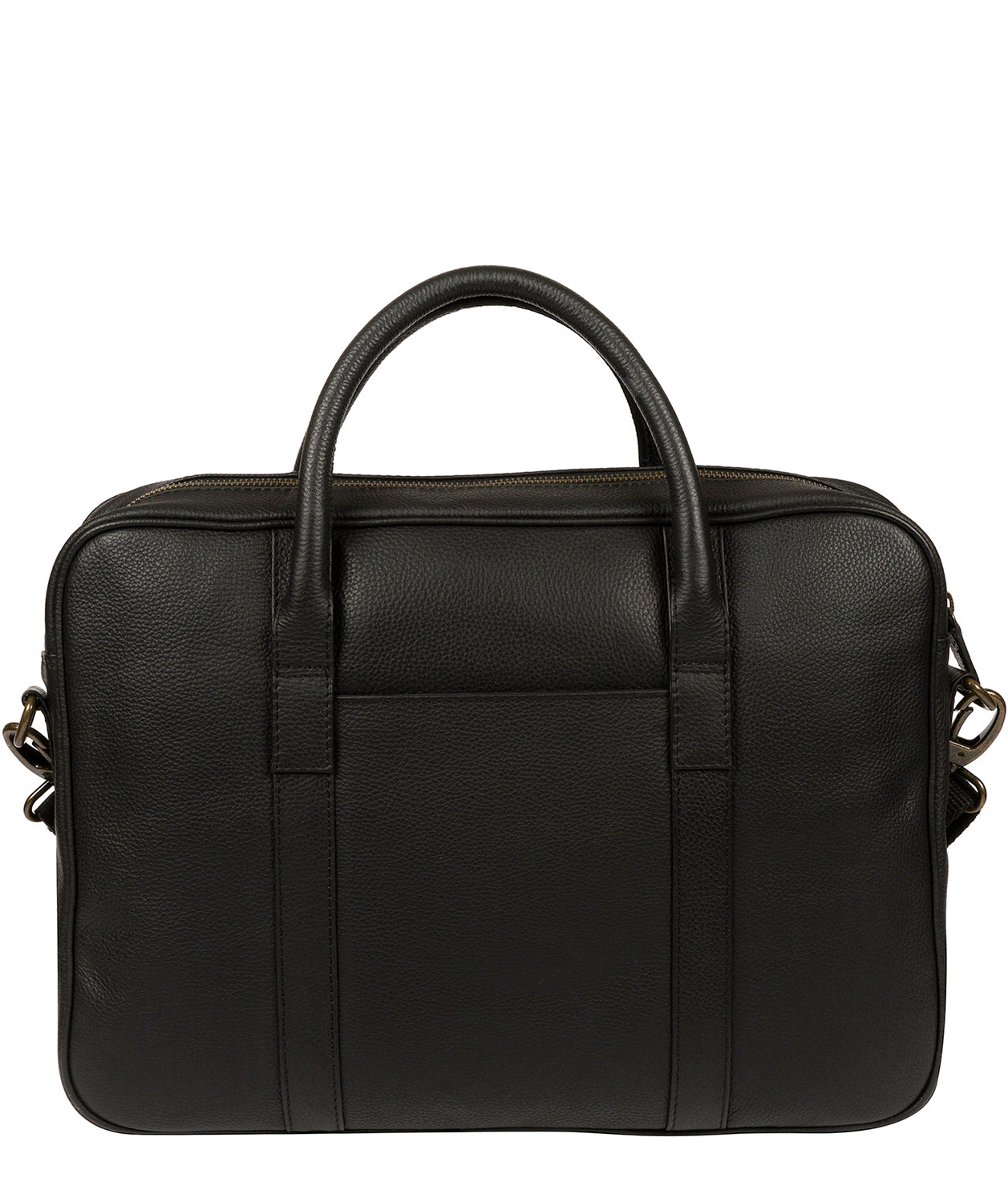'Quay' Black Leather Work Bag Pure Luxuries London