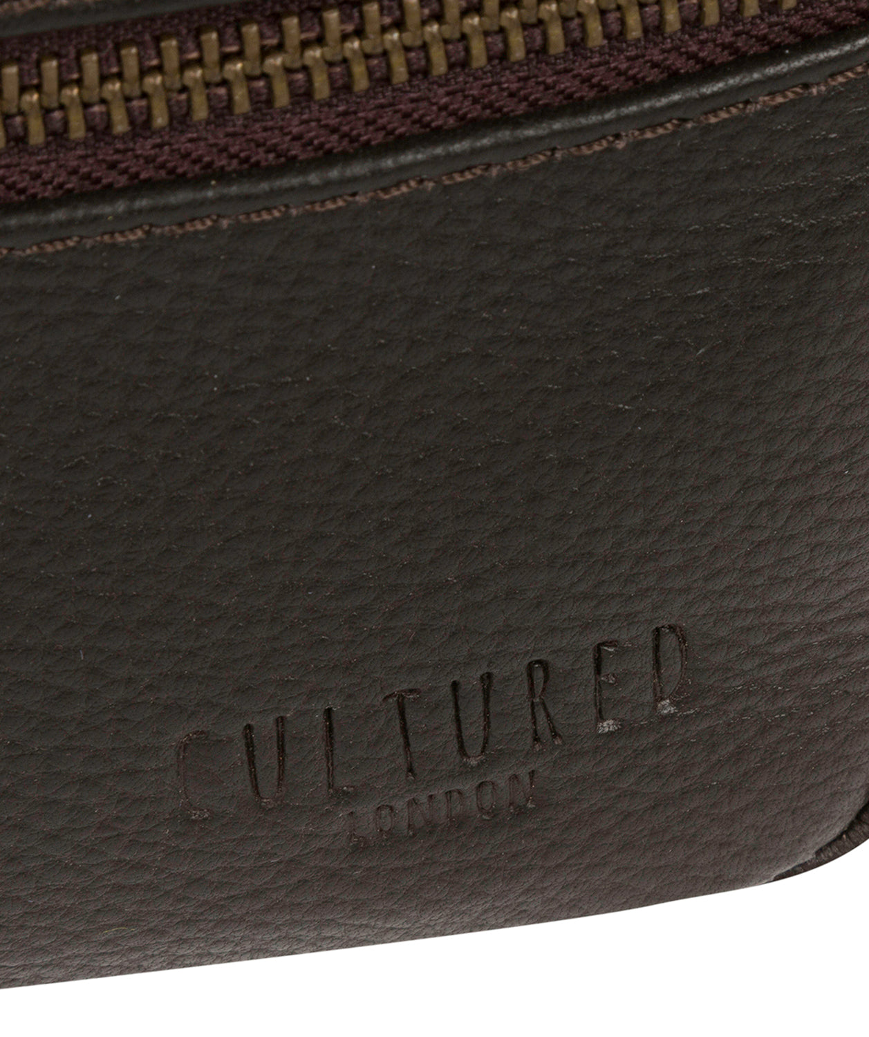 'Cove' Brown Leather Washbag image 5