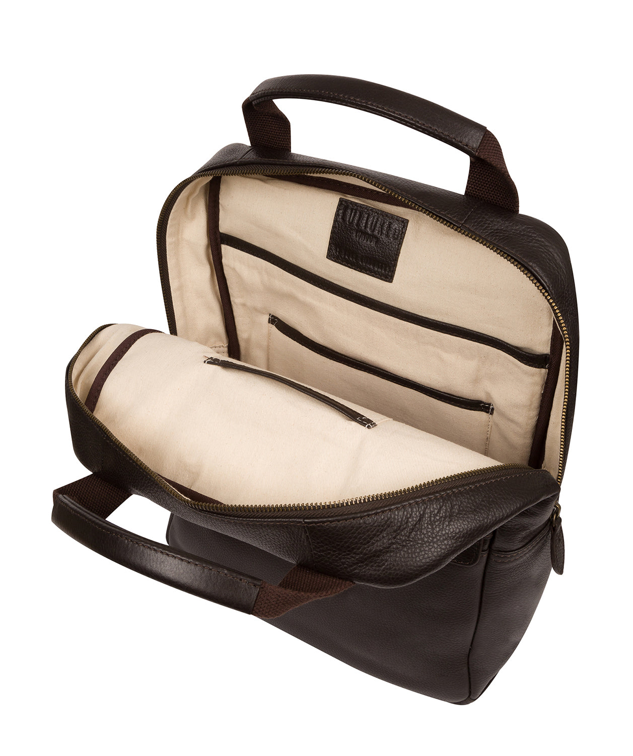 'Alps' Brown Leather Backpack