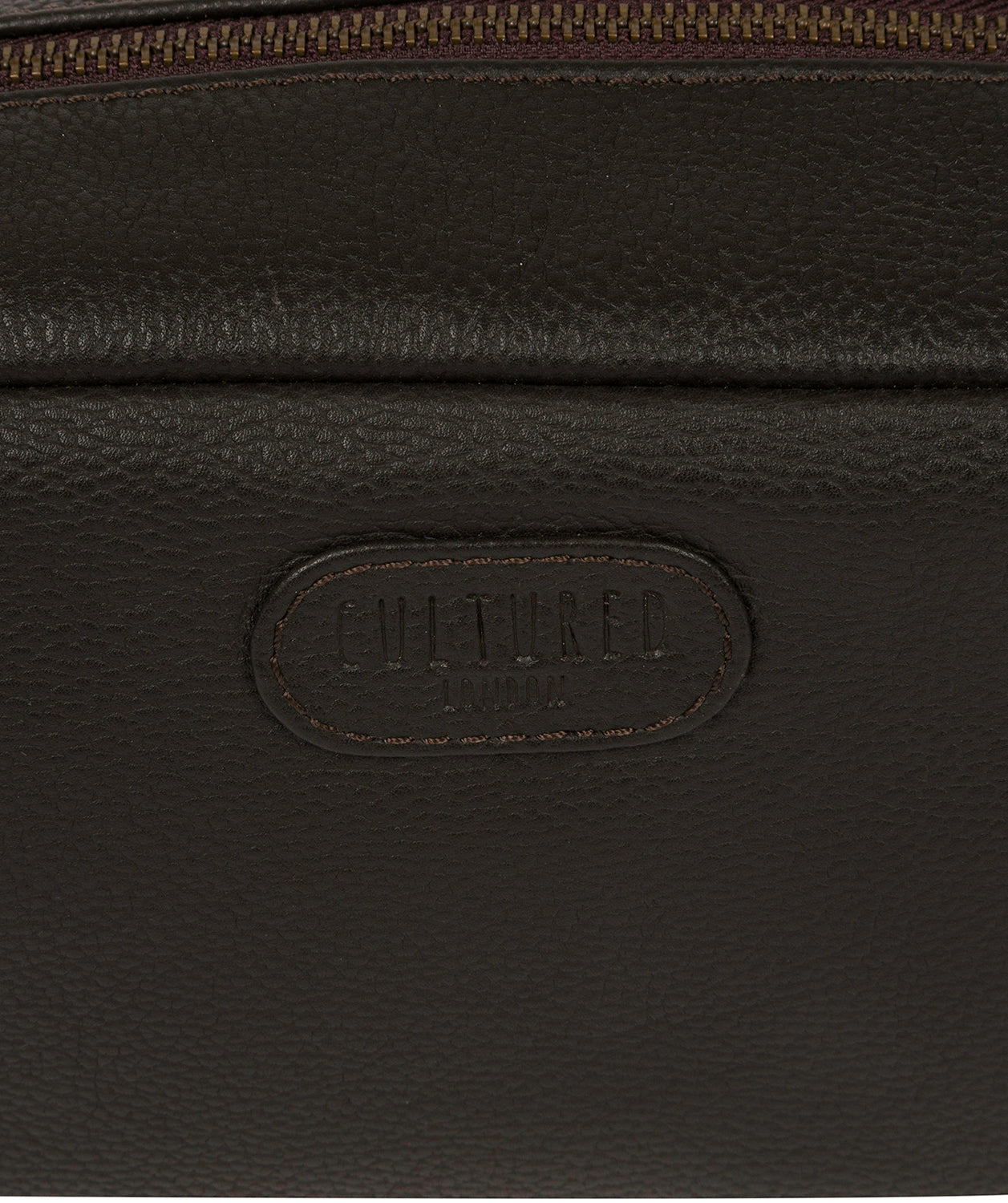 'Ronnie' Brown Leather Washbag image 5