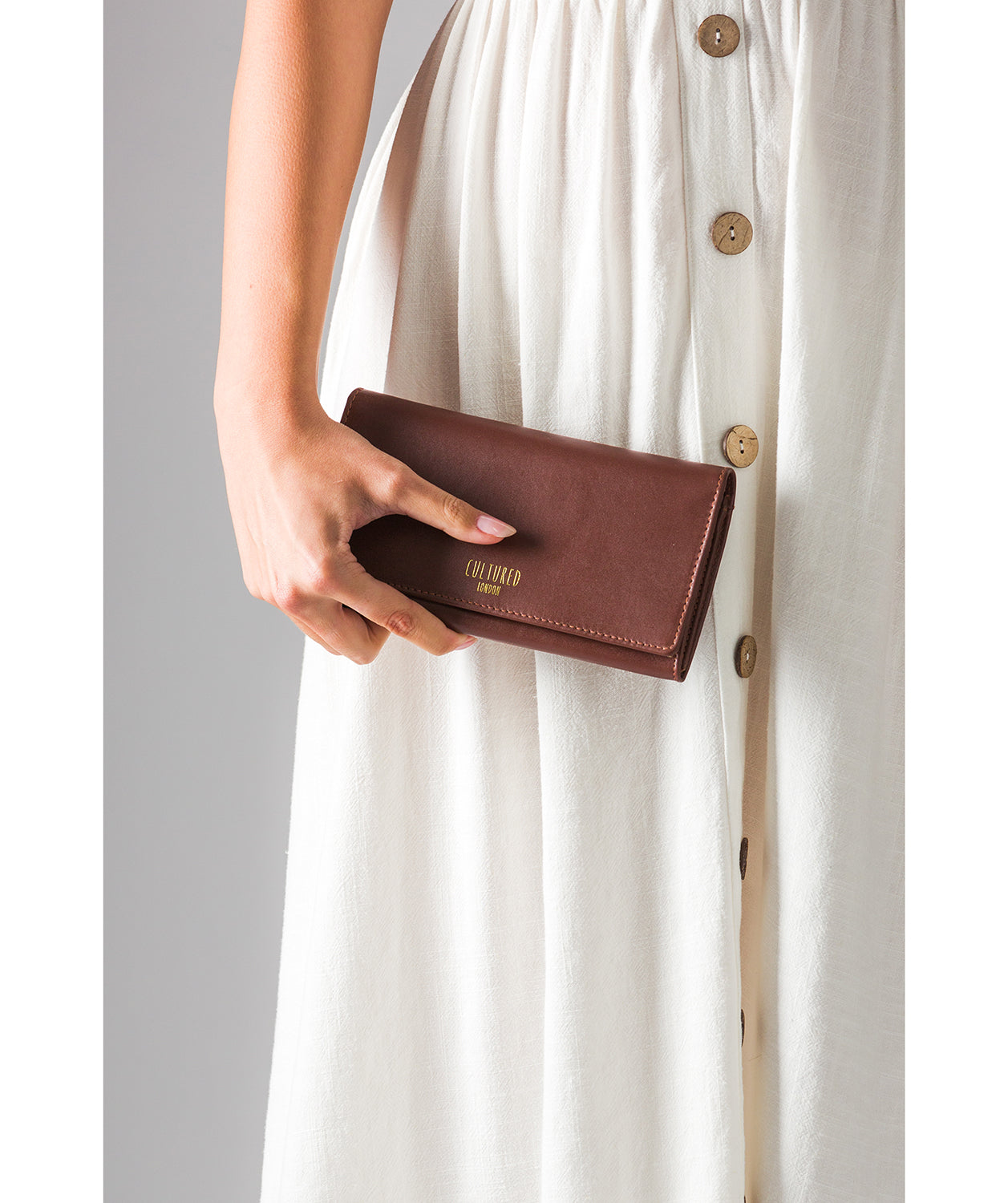 'Harlow' Chestnut Leather Purse