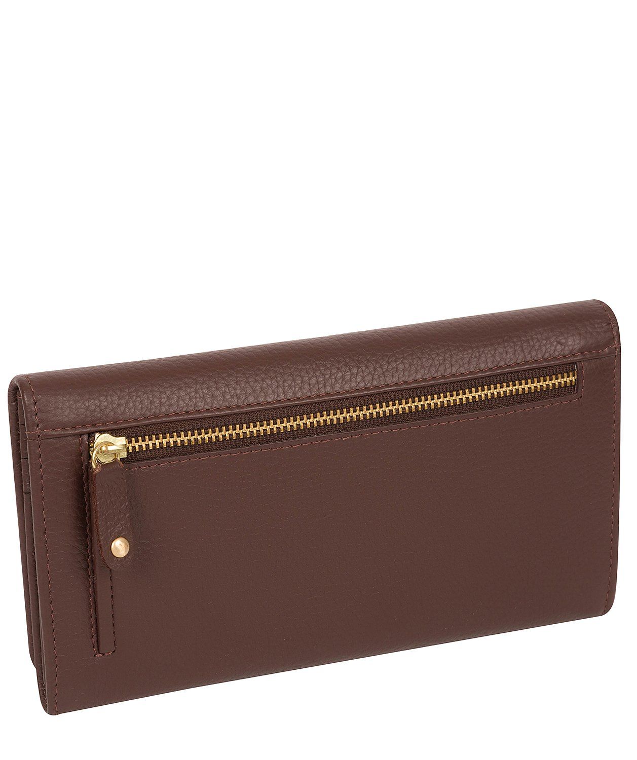 'Harlow' Dark Tan Leather Purse