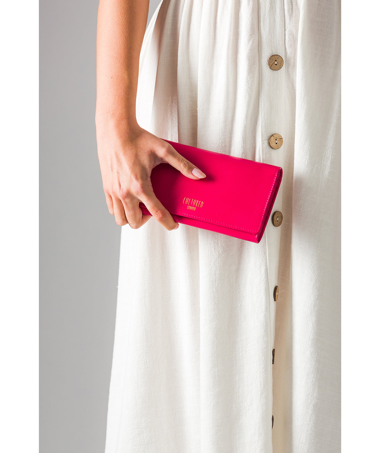 'Harlow' Fushia Leather Purse